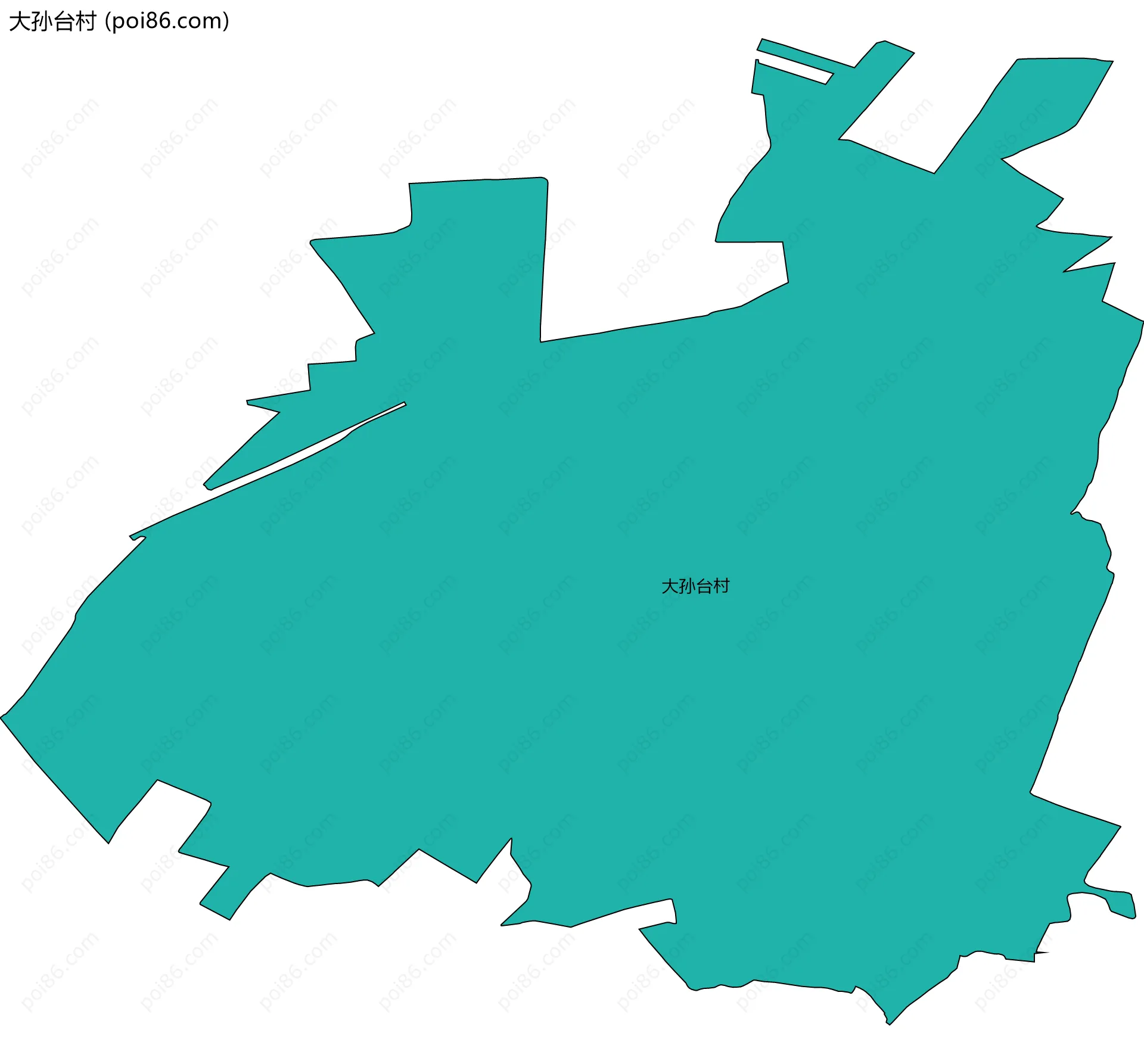 大孙台村边界地图