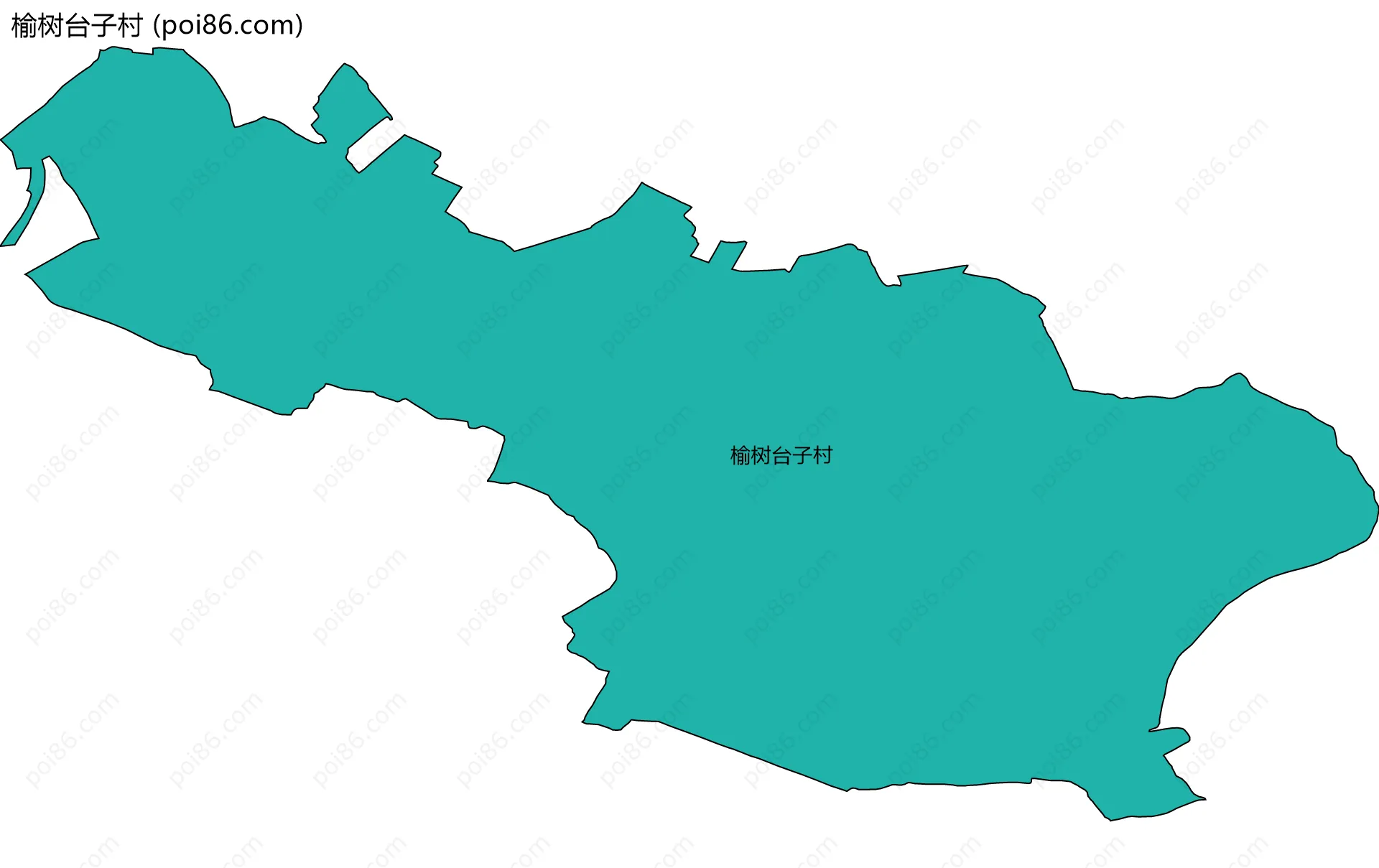 榆树台子村边界地图