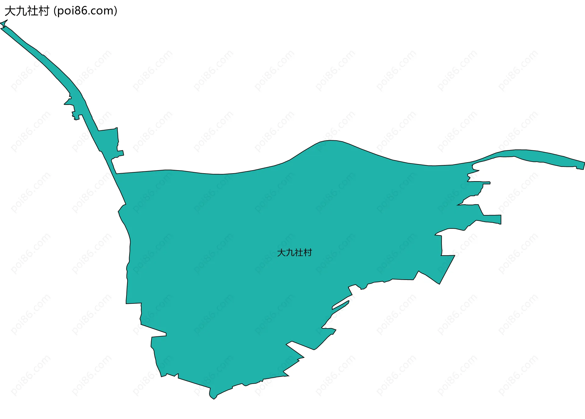 大九社村边界地图