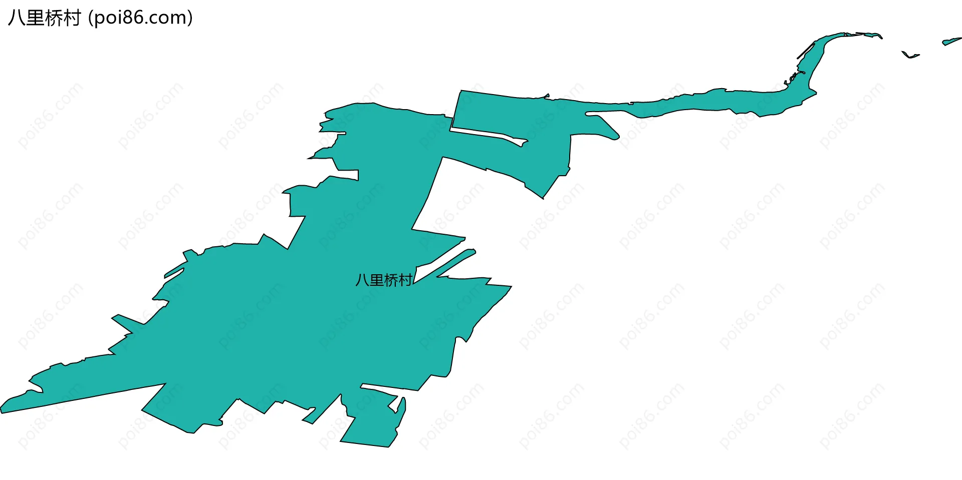 八里桥村边界地图