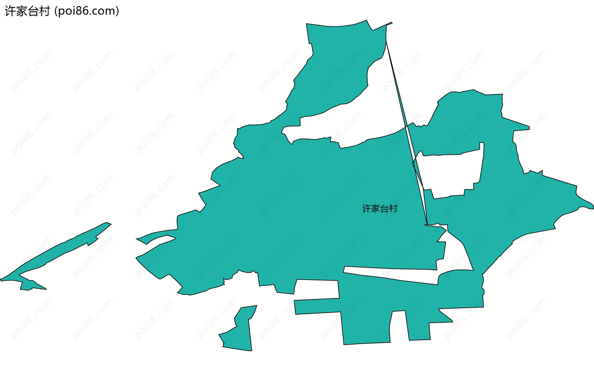 许家台村边界地图