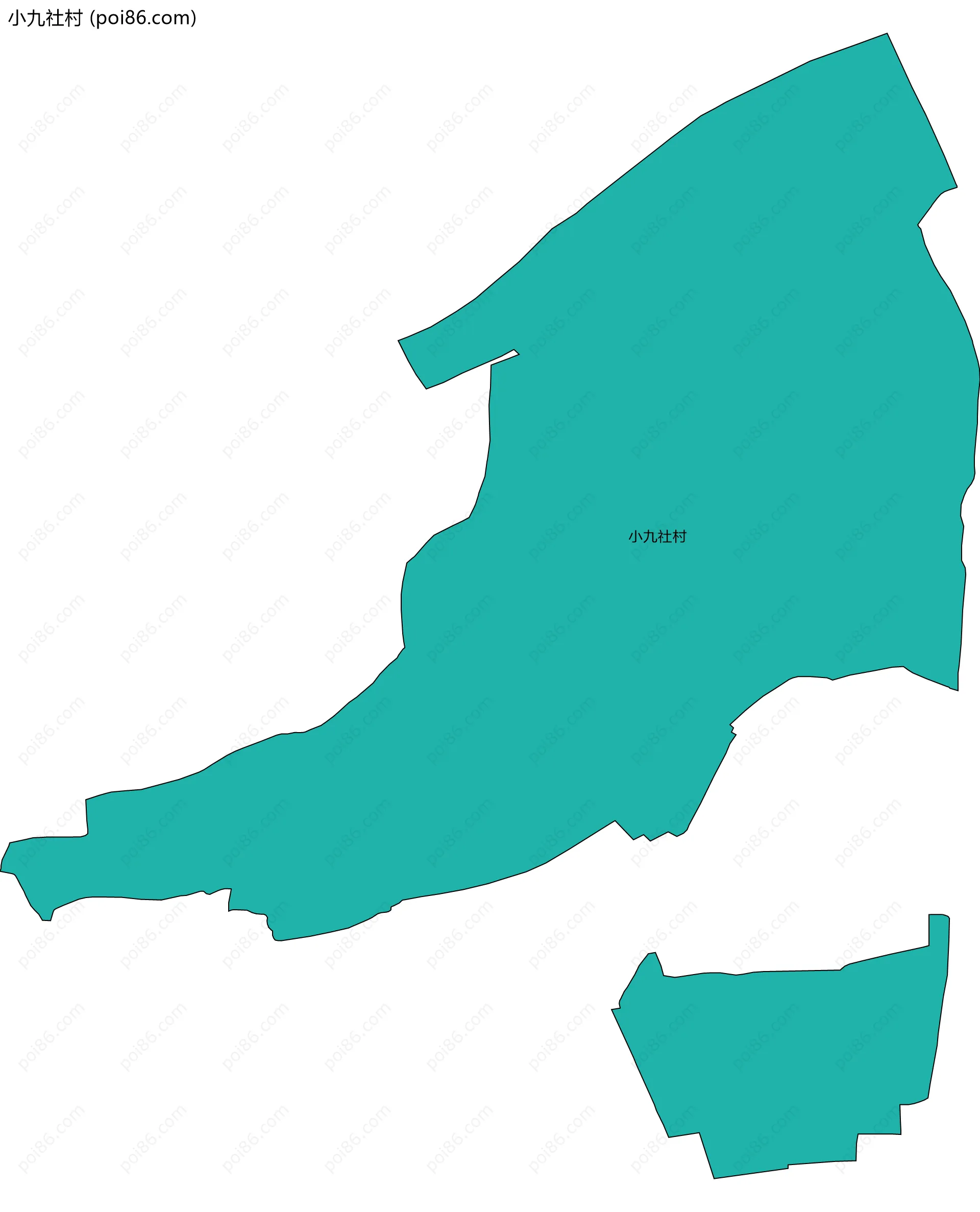 小九社村边界地图