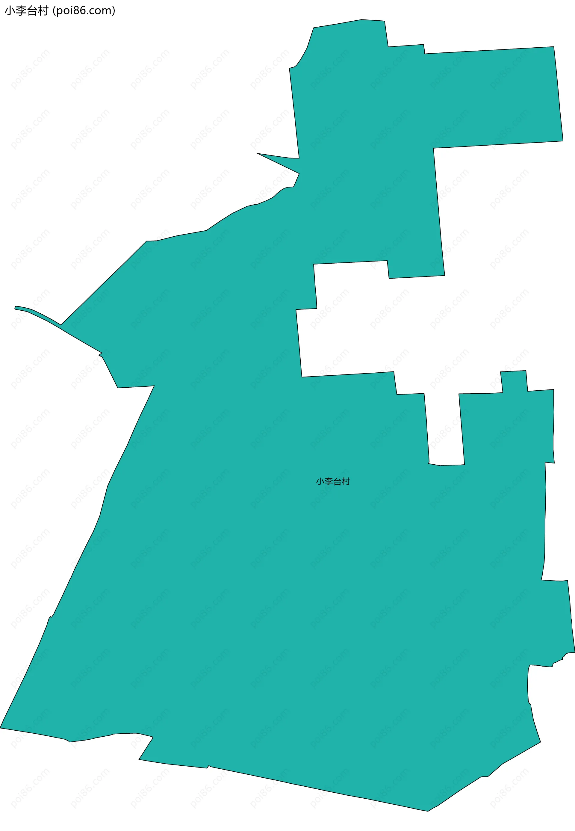 小李台村边界地图