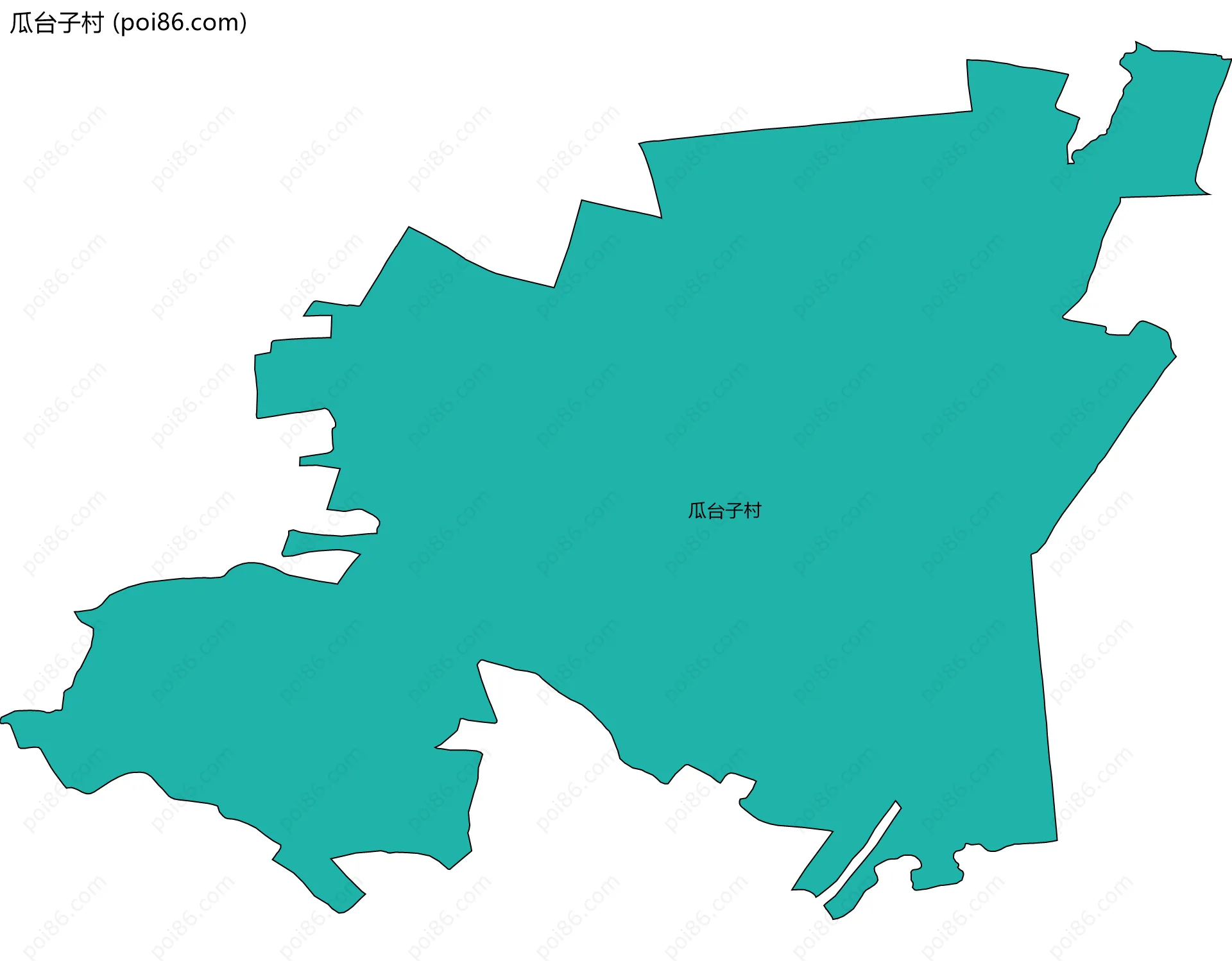 瓜台子村边界地图