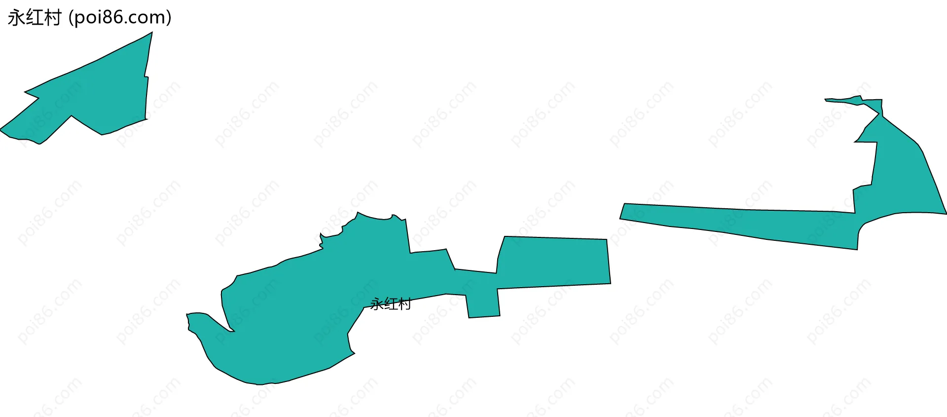 永红村边界地图