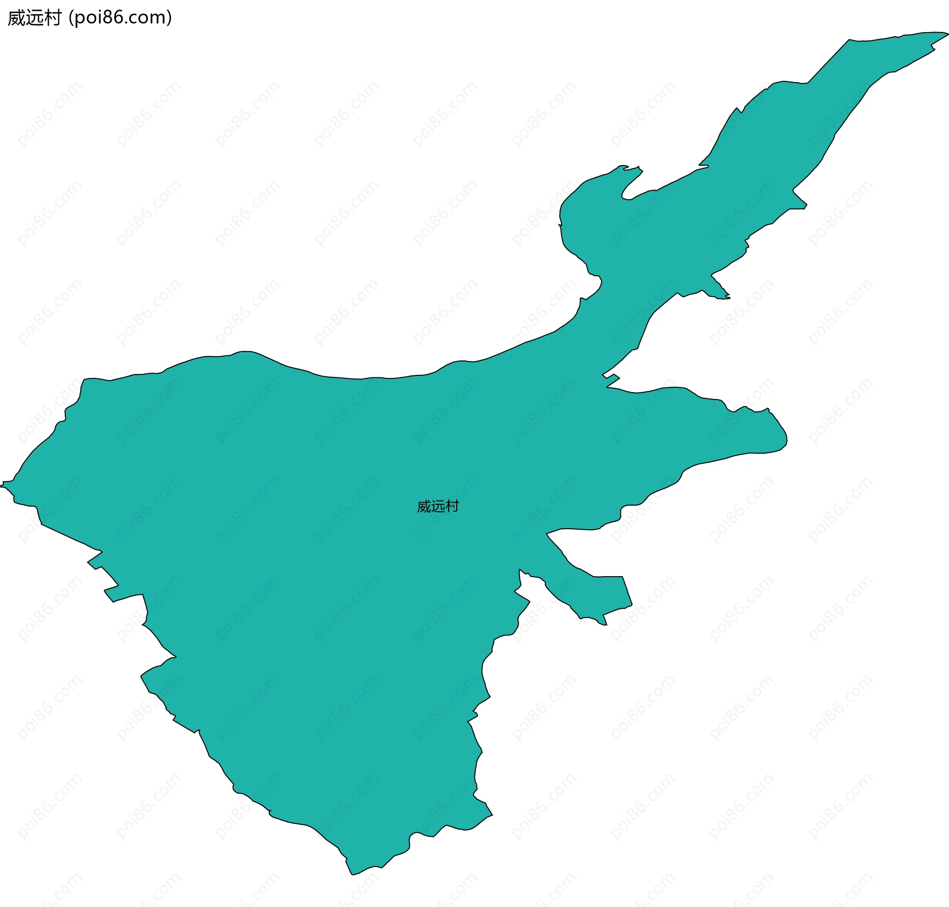 威远村边界地图