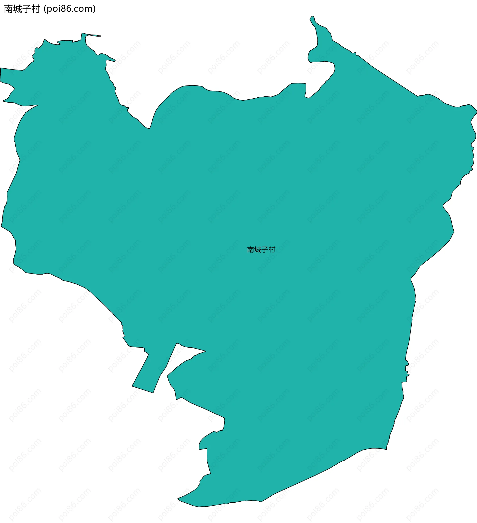 南城子村边界地图
