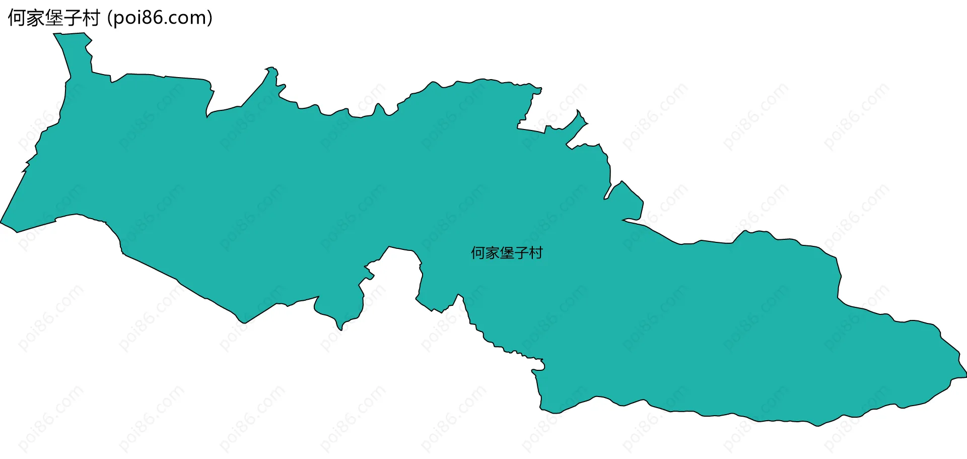 何家堡子村边界地图