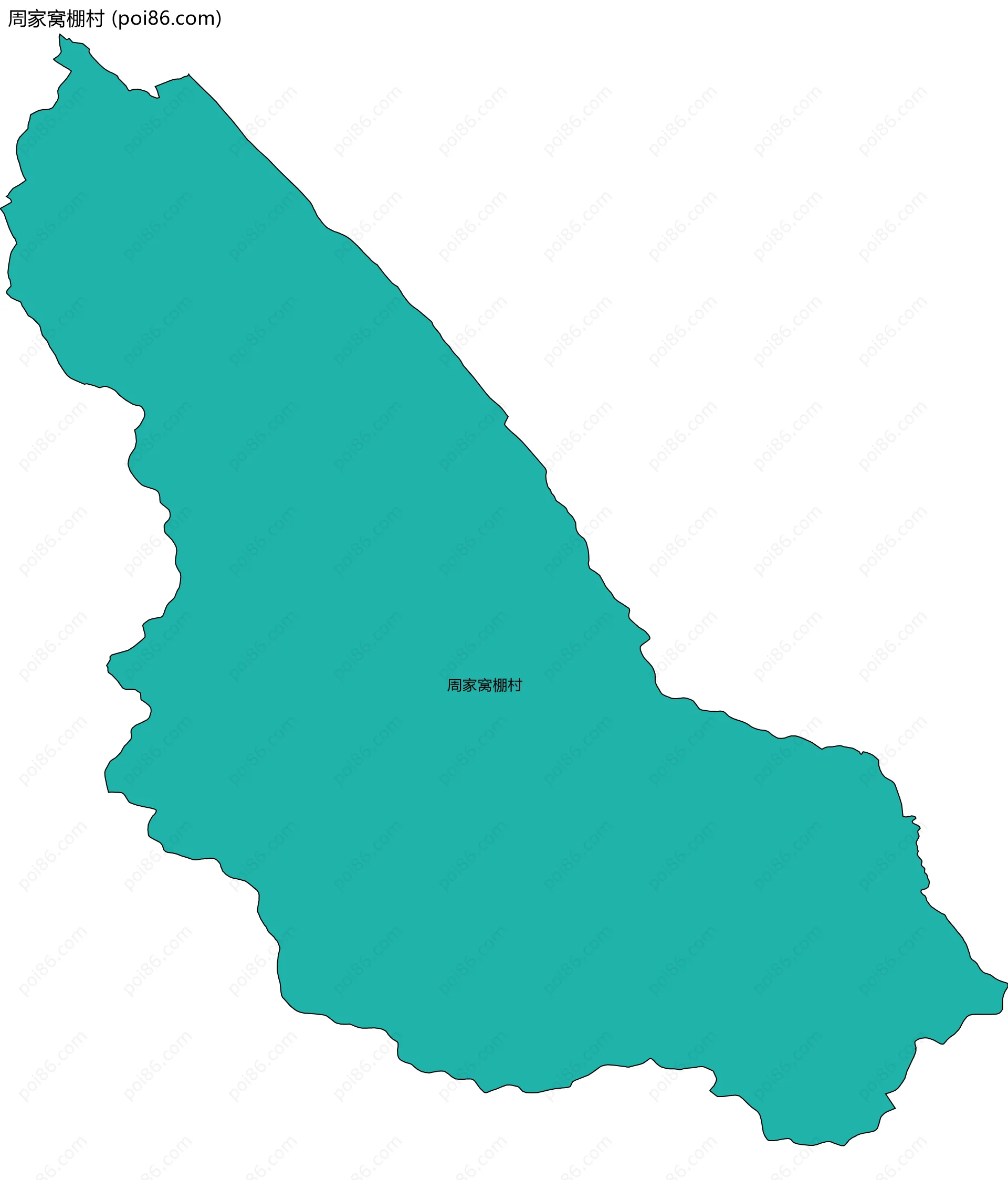 周家窝棚村边界地图