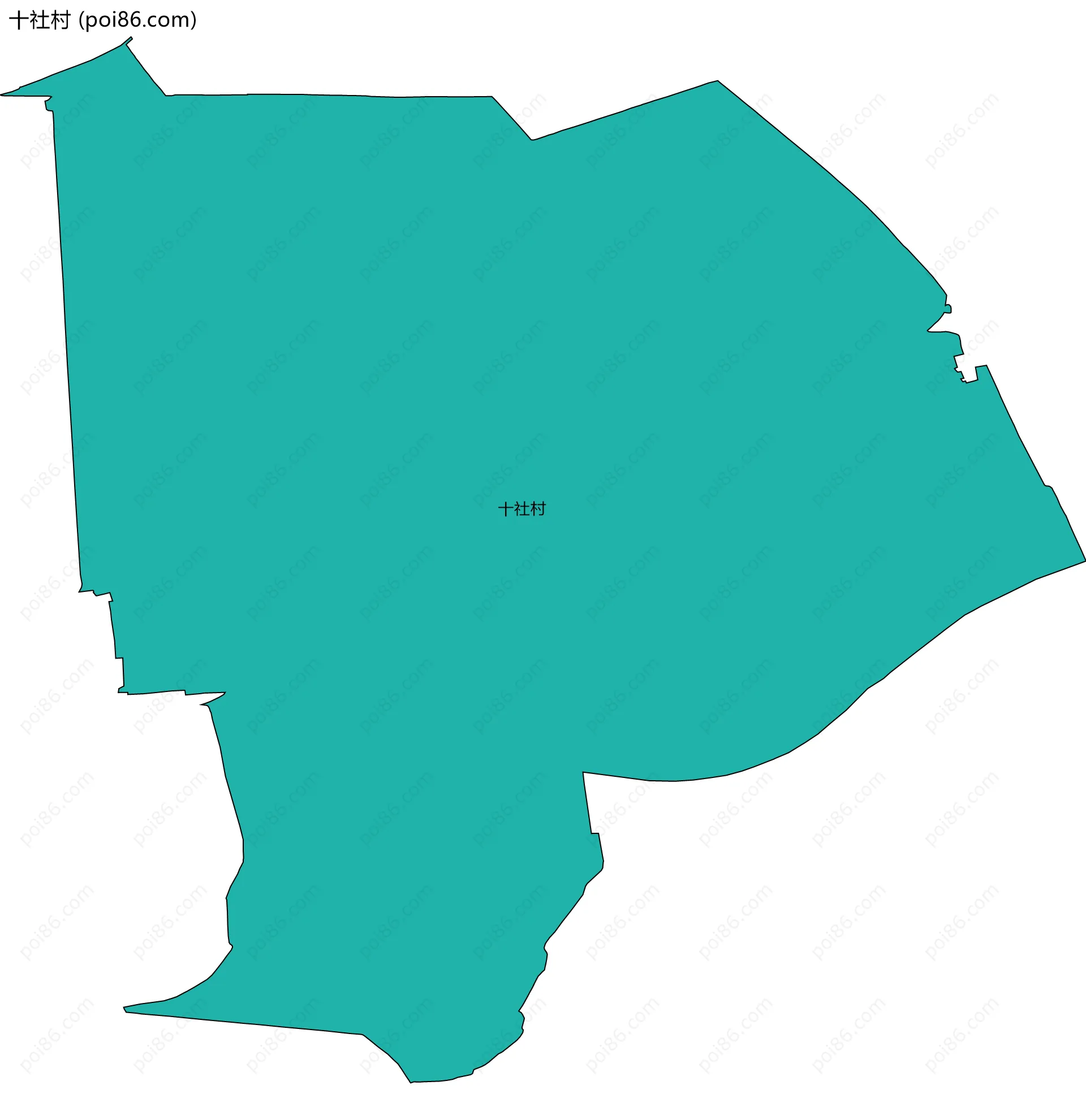 十社村边界地图