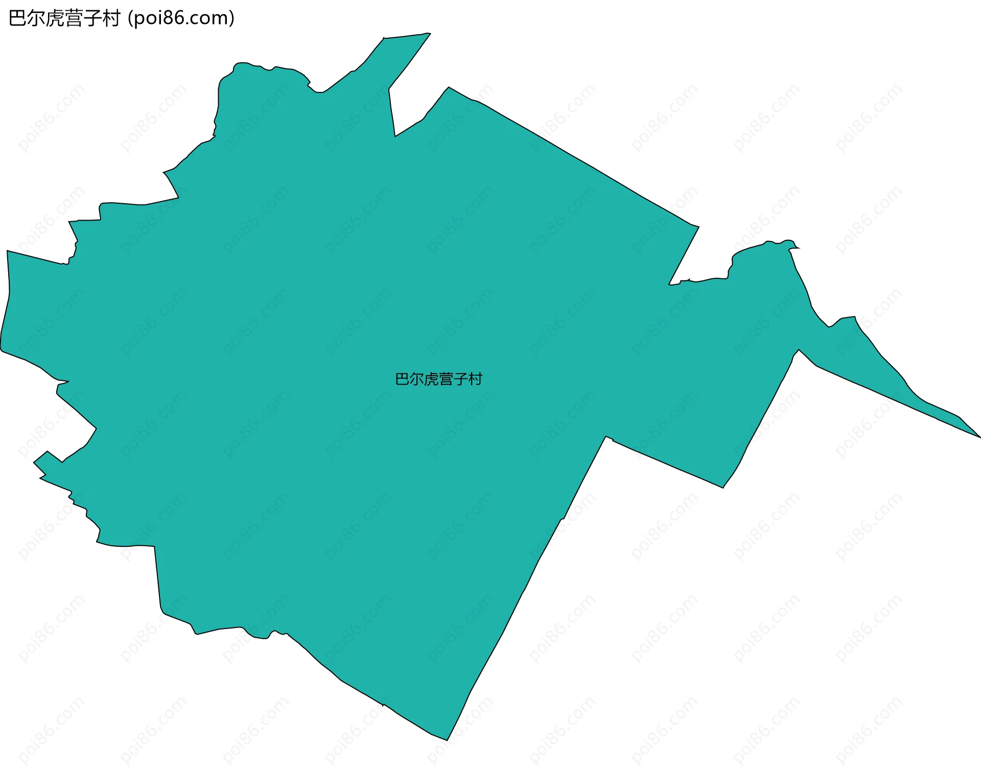 巴尔虎营子村边界地图