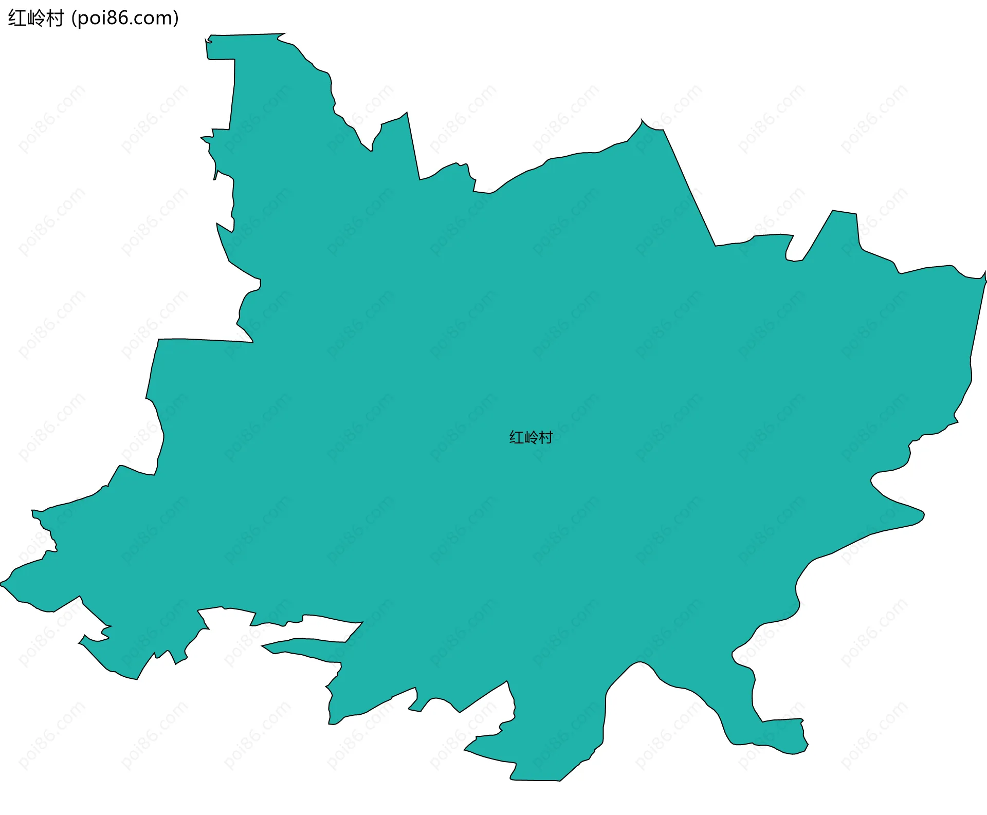 红岭村边界地图