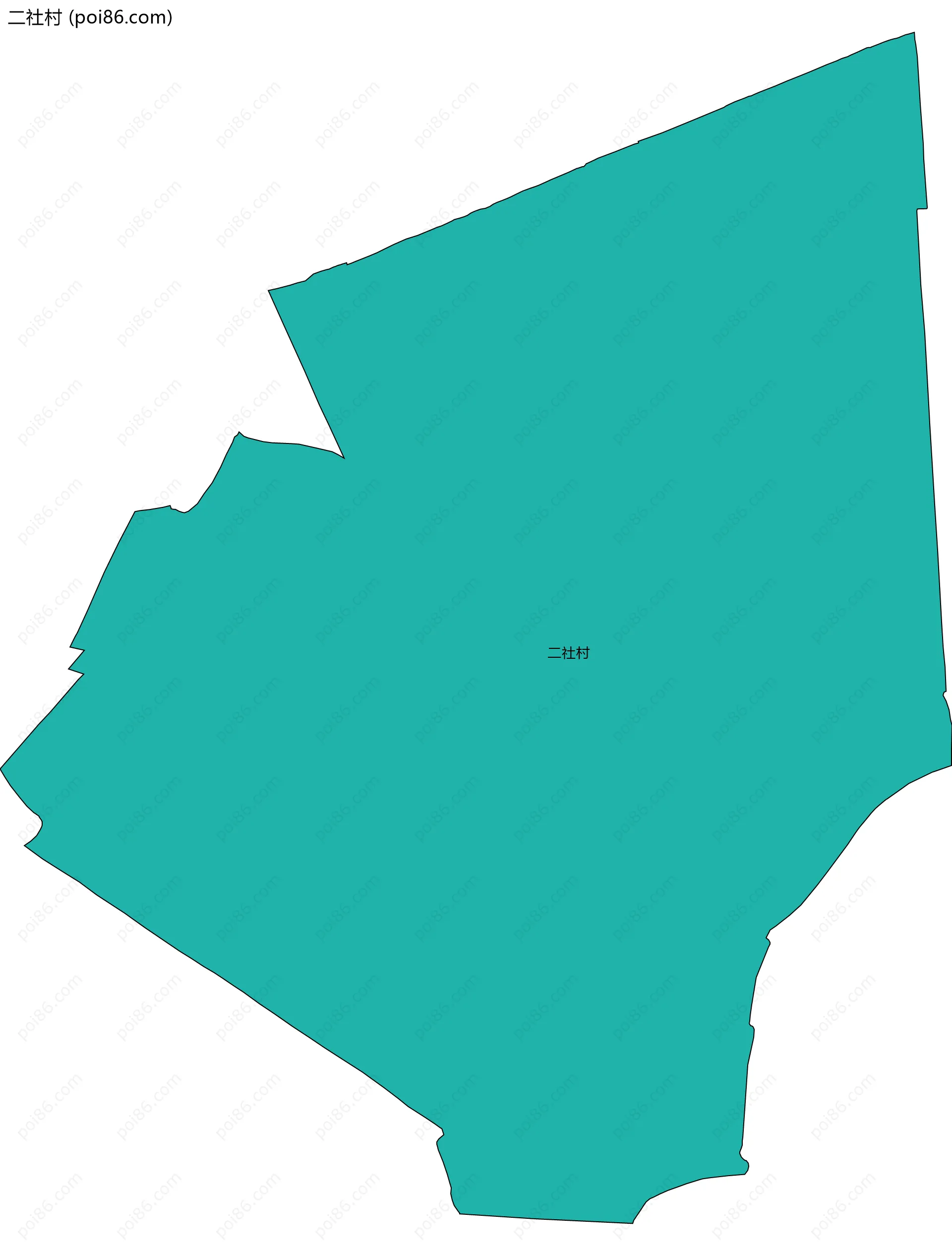 二社村边界地图