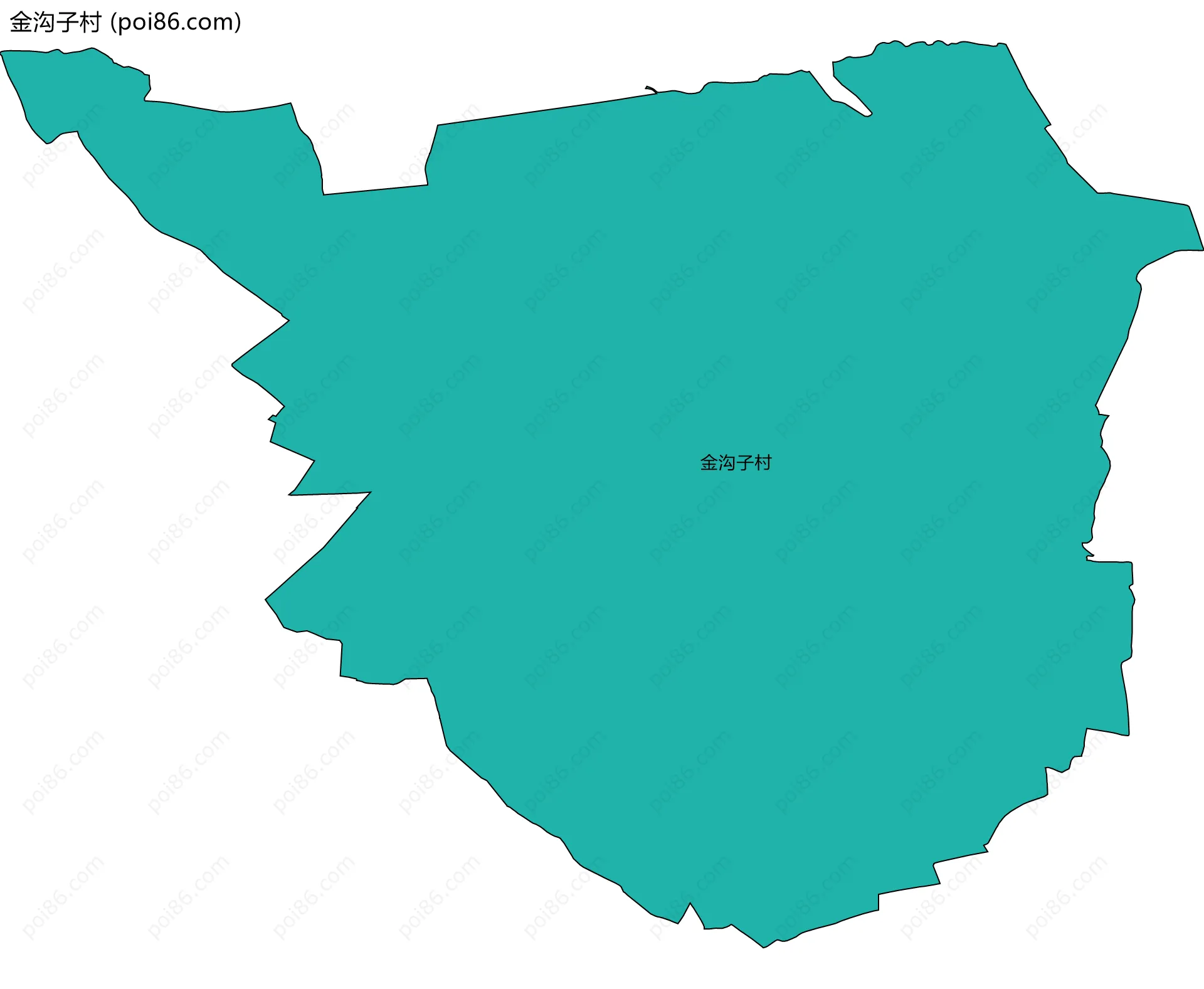金沟子村边界地图