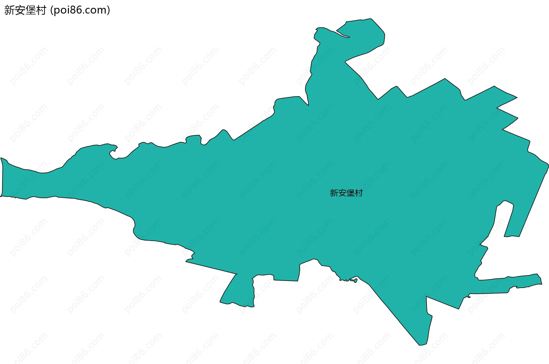 新安堡村边界地图