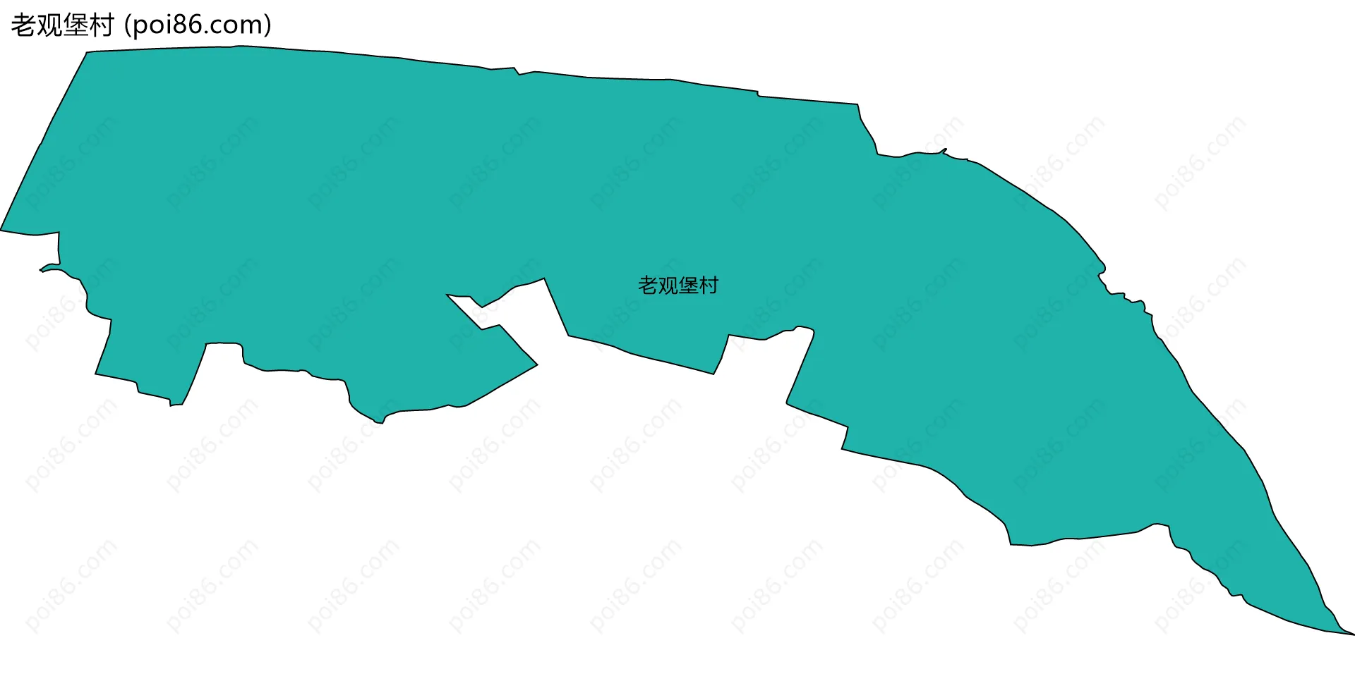 老观堡村边界地图