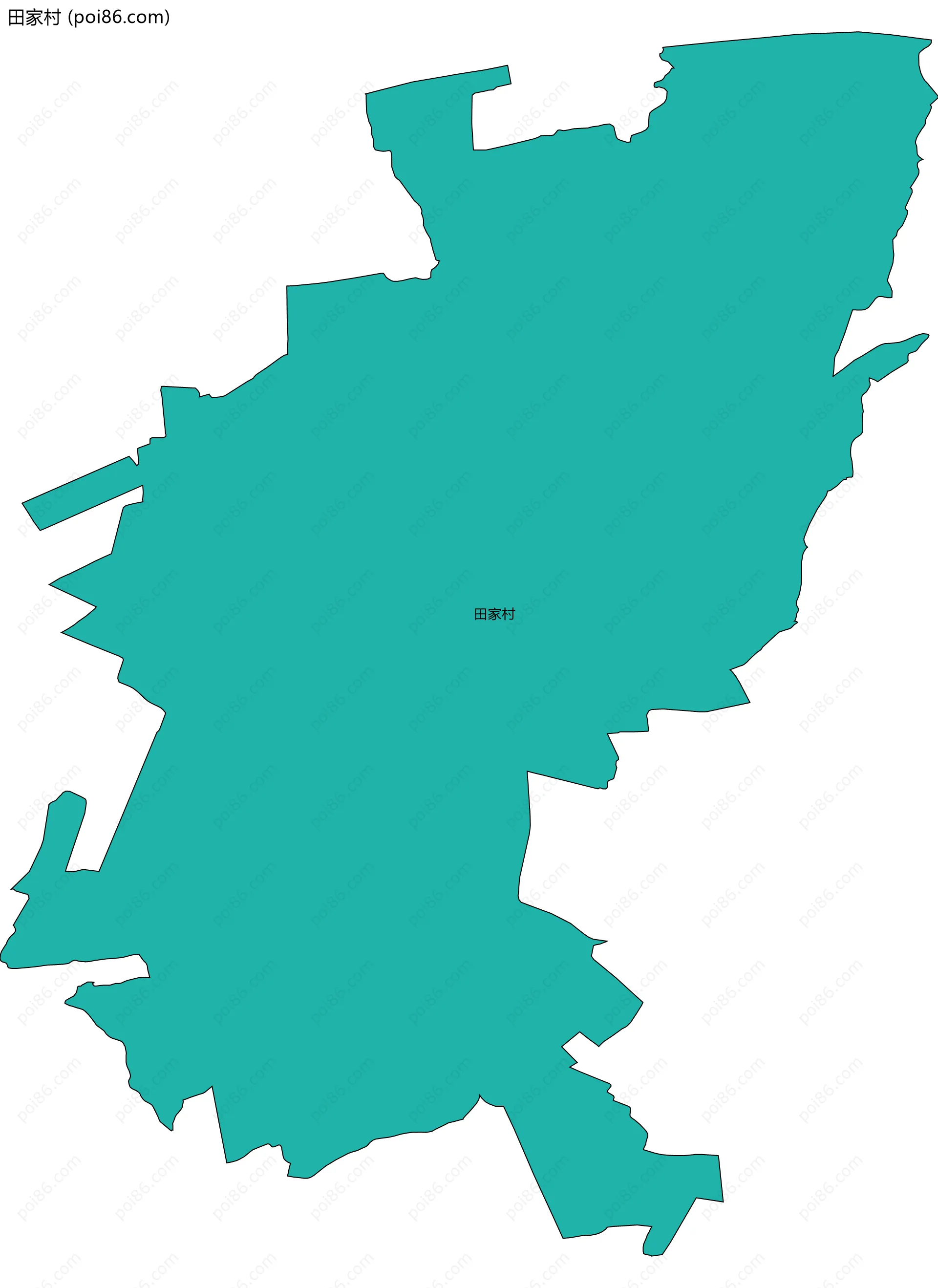 田家村边界地图