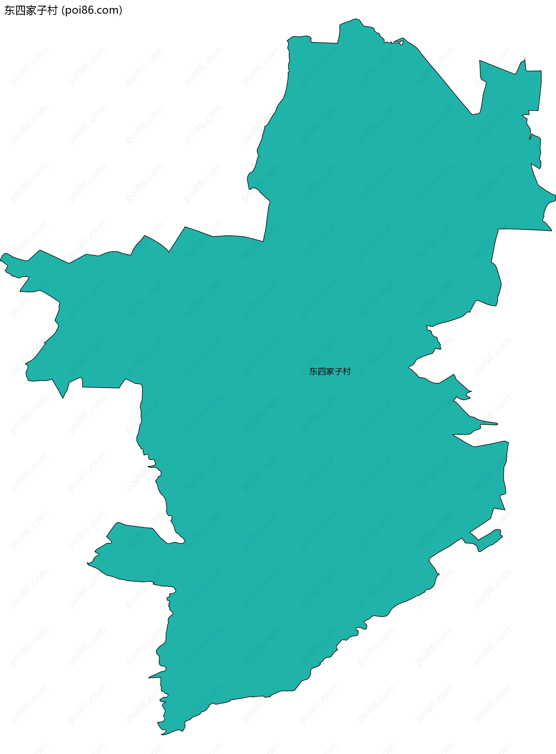 东四家子村边界地图