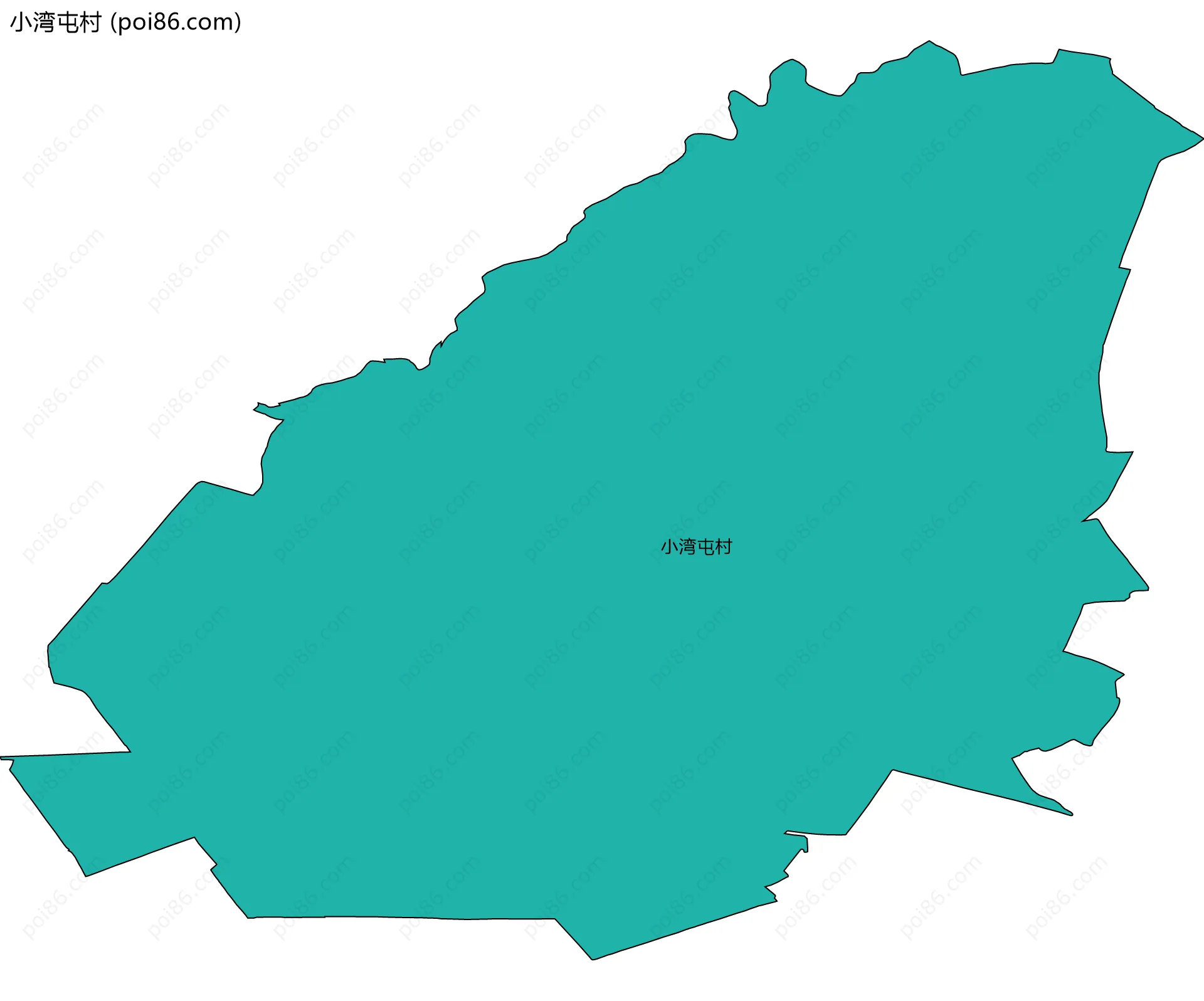 小湾屯村边界地图