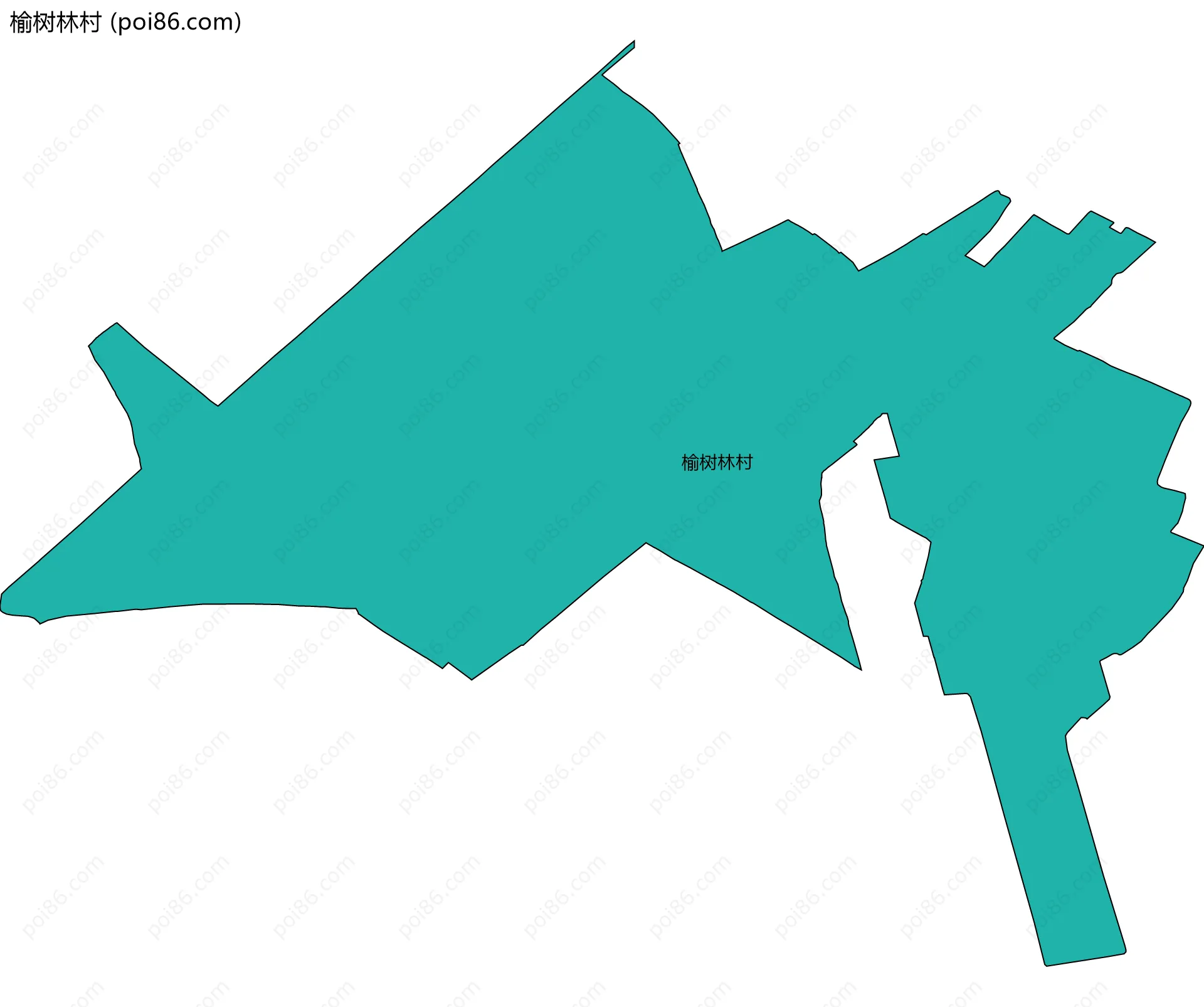 榆树林村边界地图