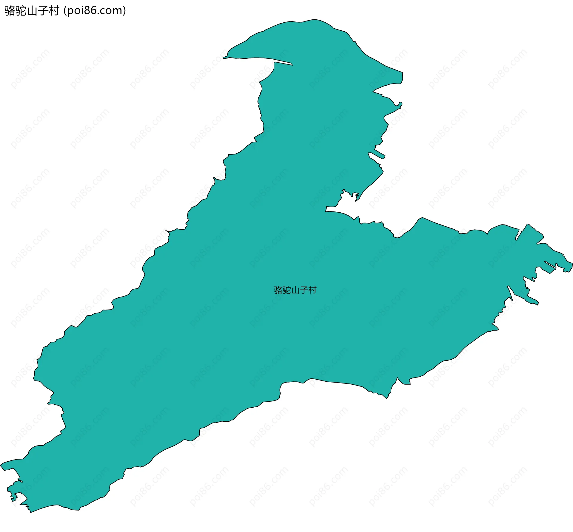 骆驼山子村边界地图