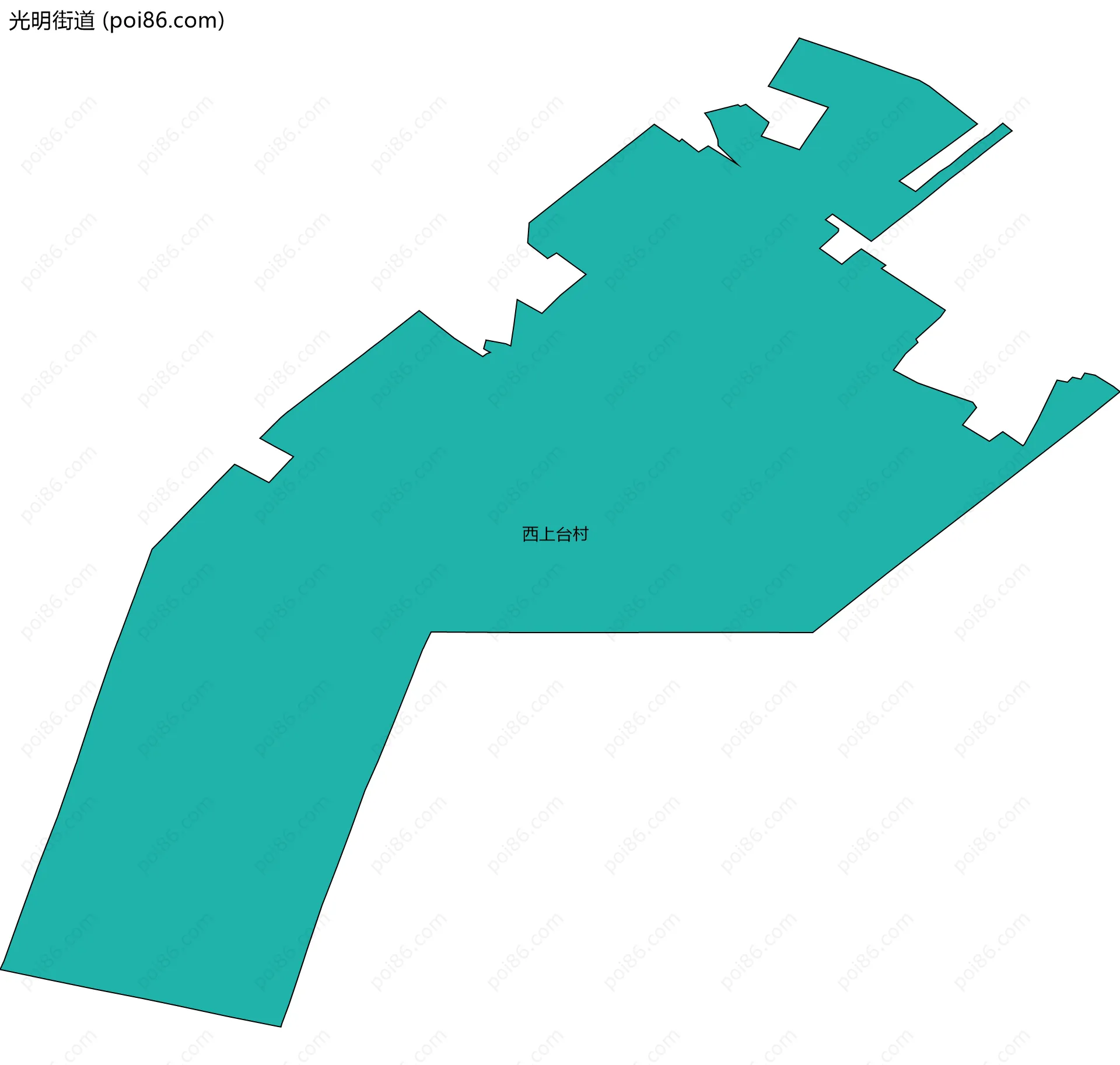 光明街道边界地图(五级行政区划)