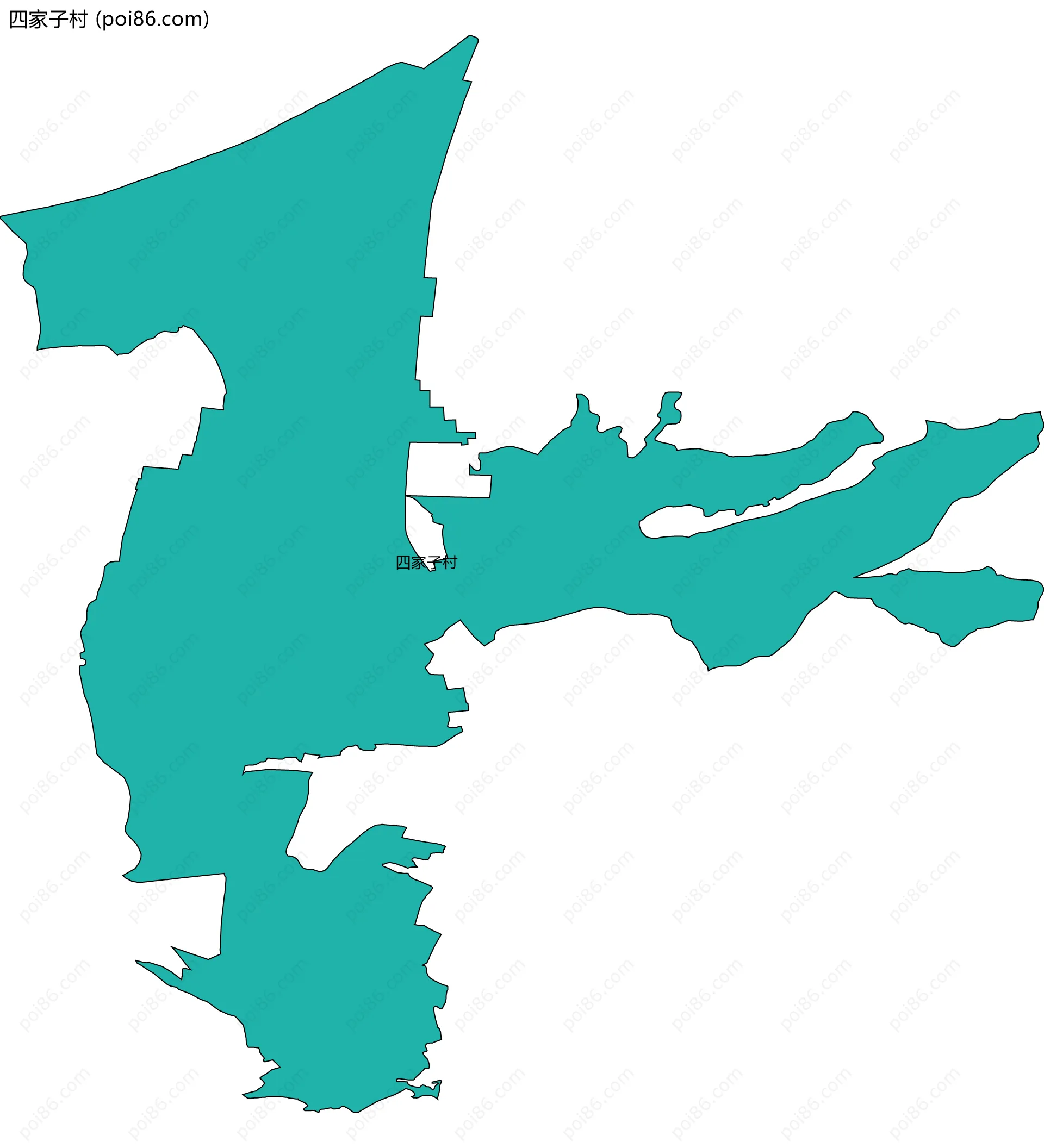 四家子村边界地图