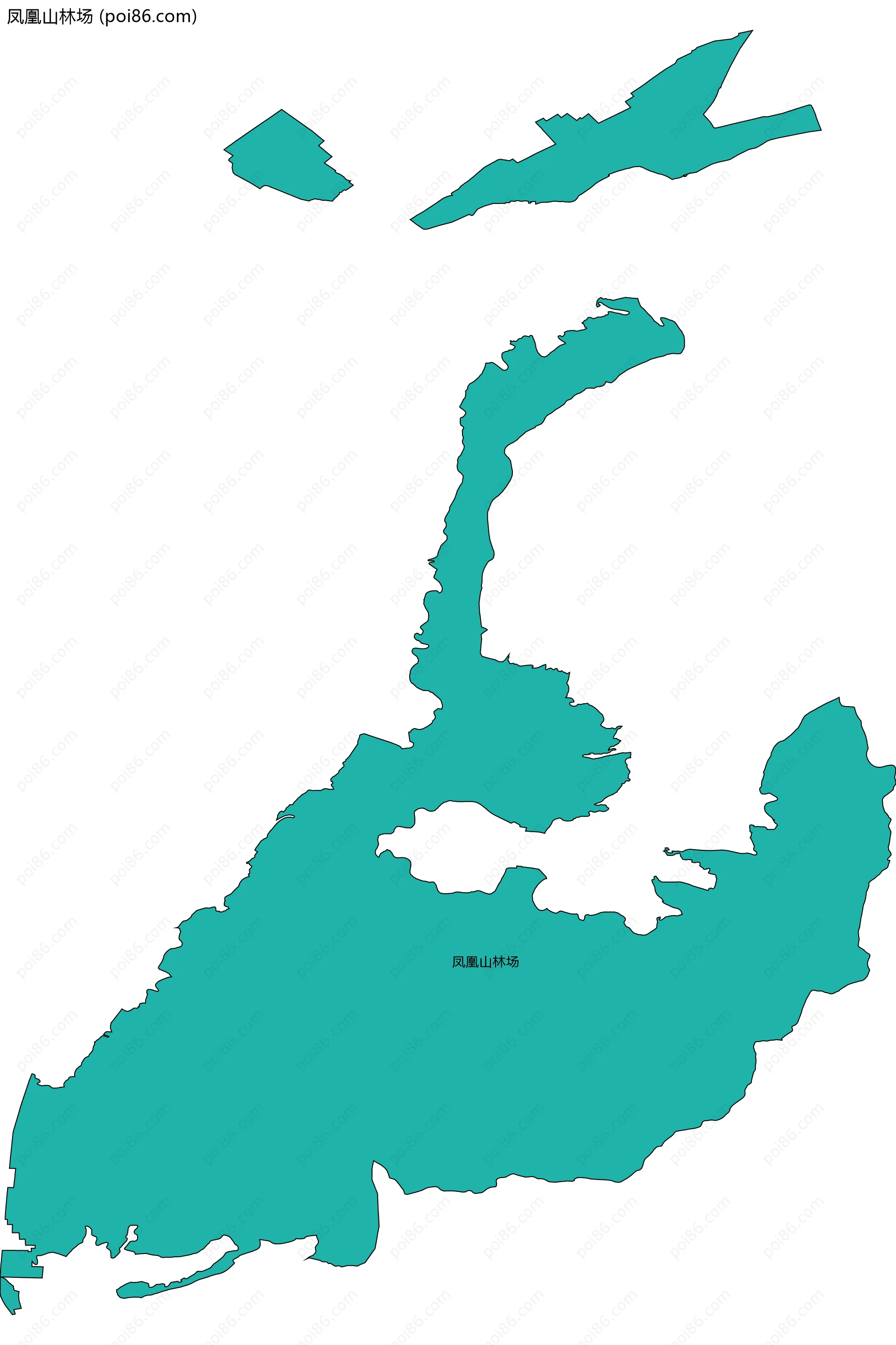 凤凰山林场边界地图