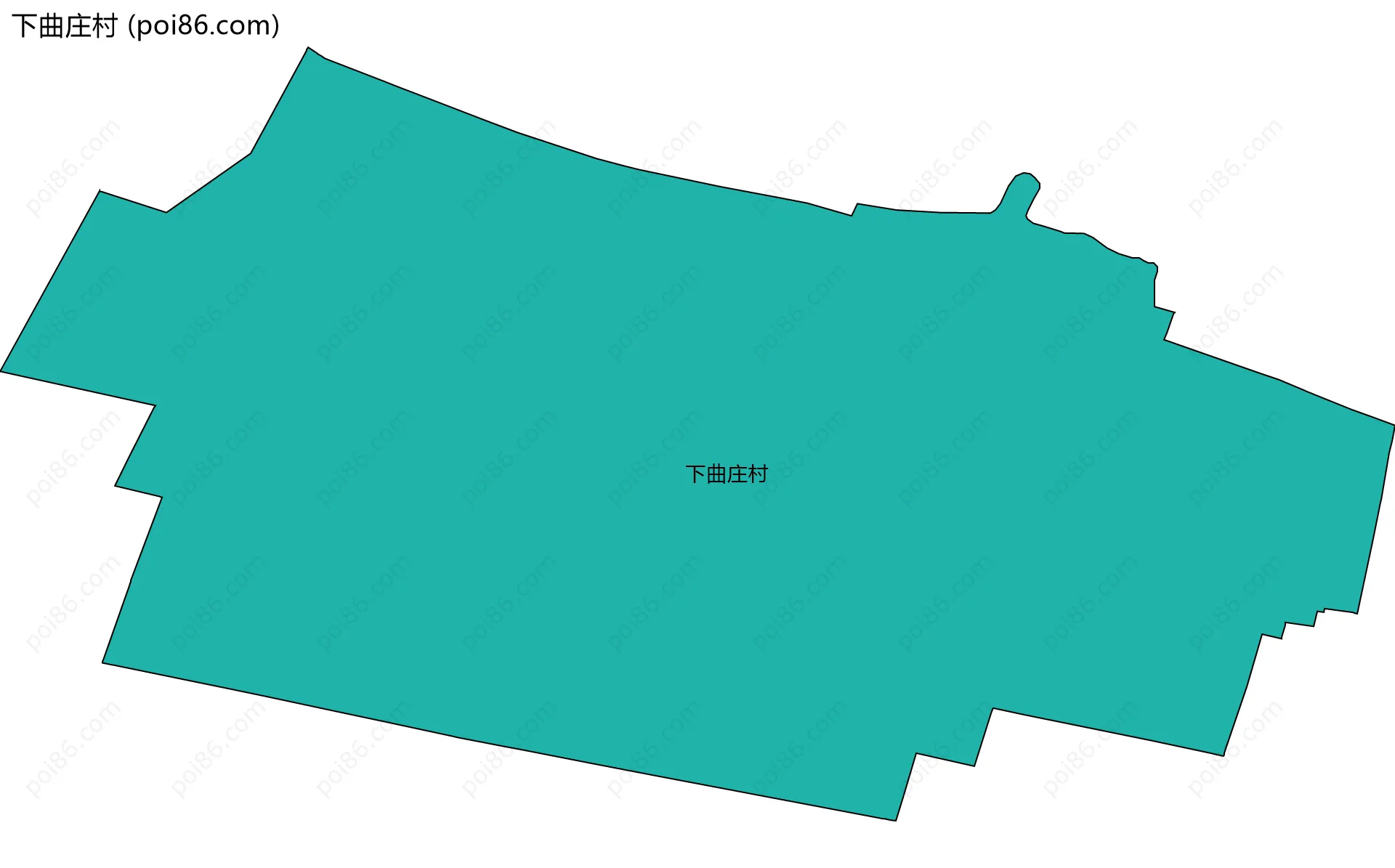 下曲庄村边界地图