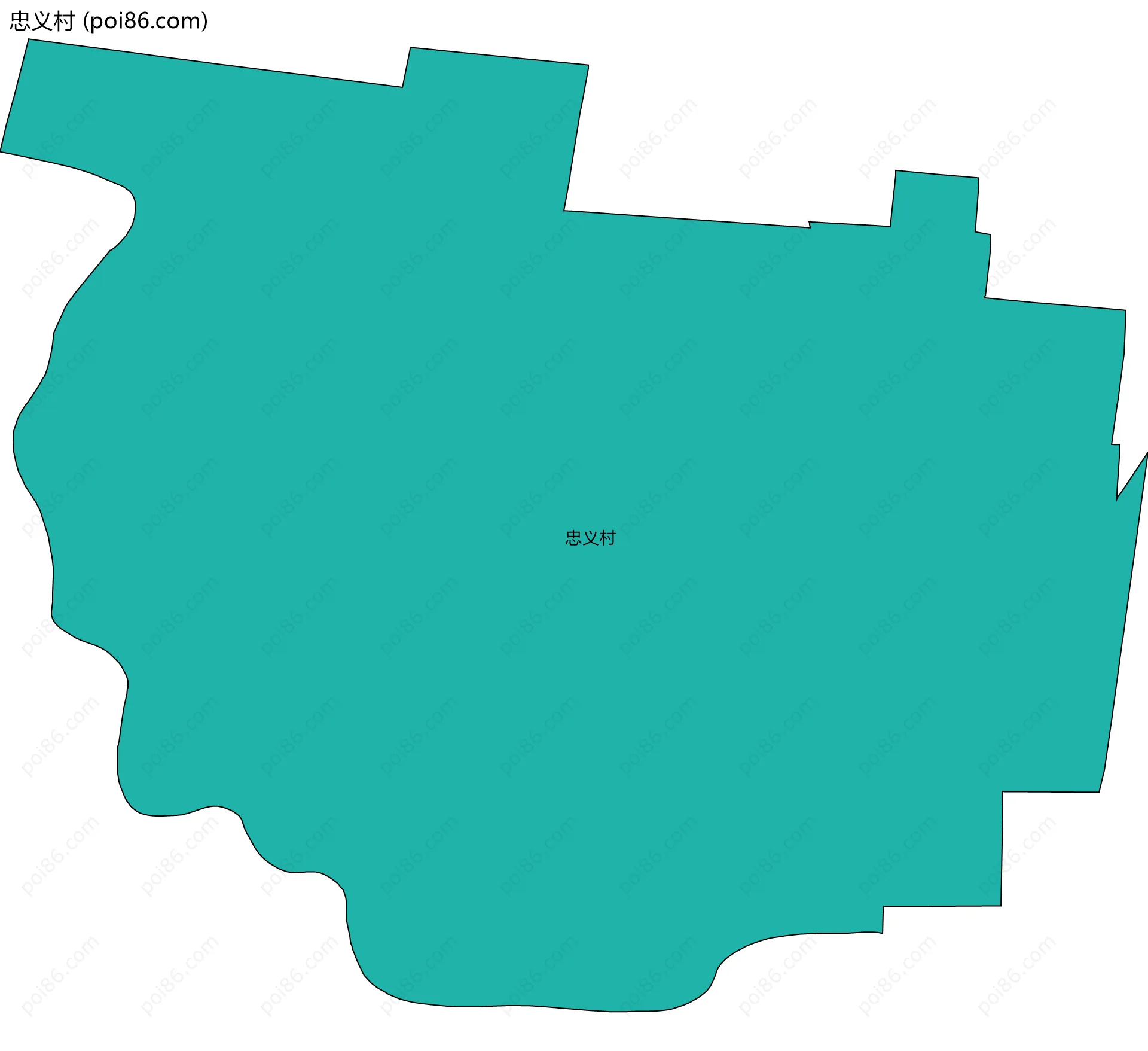 忠义村边界地图