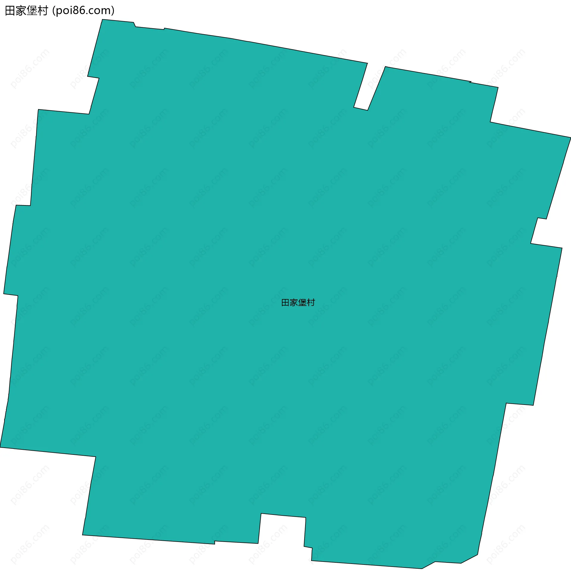 田家堡村边界地图