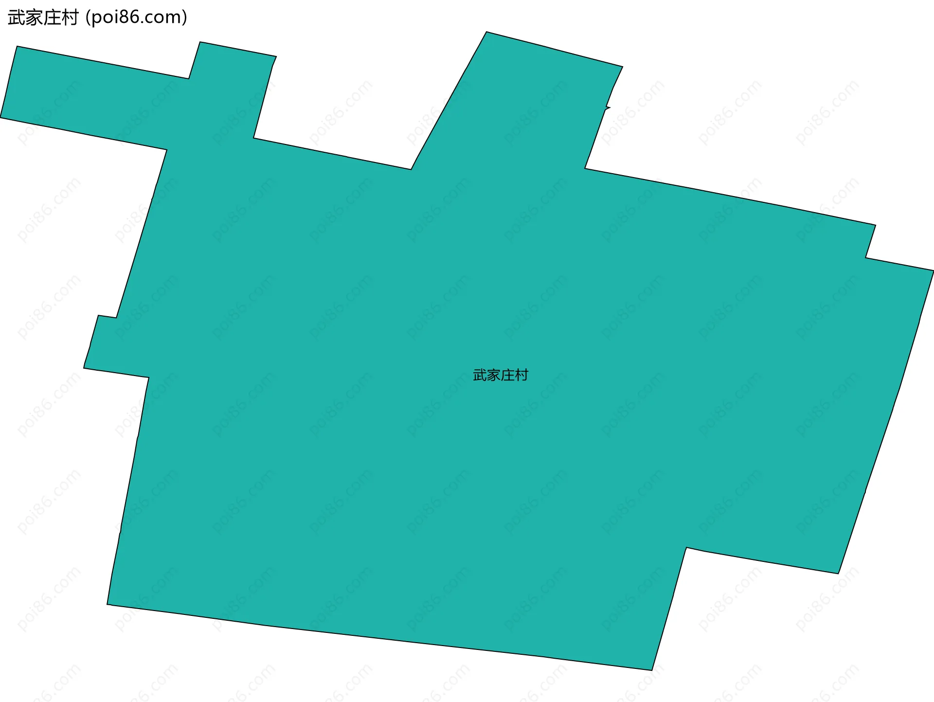 武家庄村边界地图