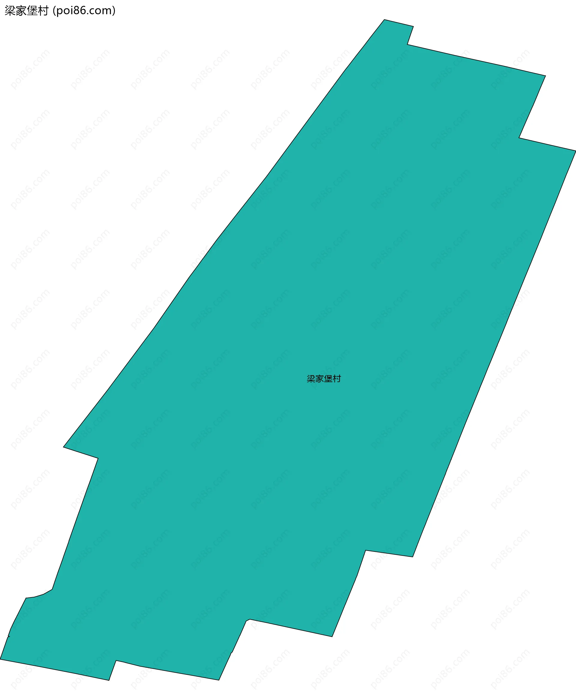 梁家堡村边界地图