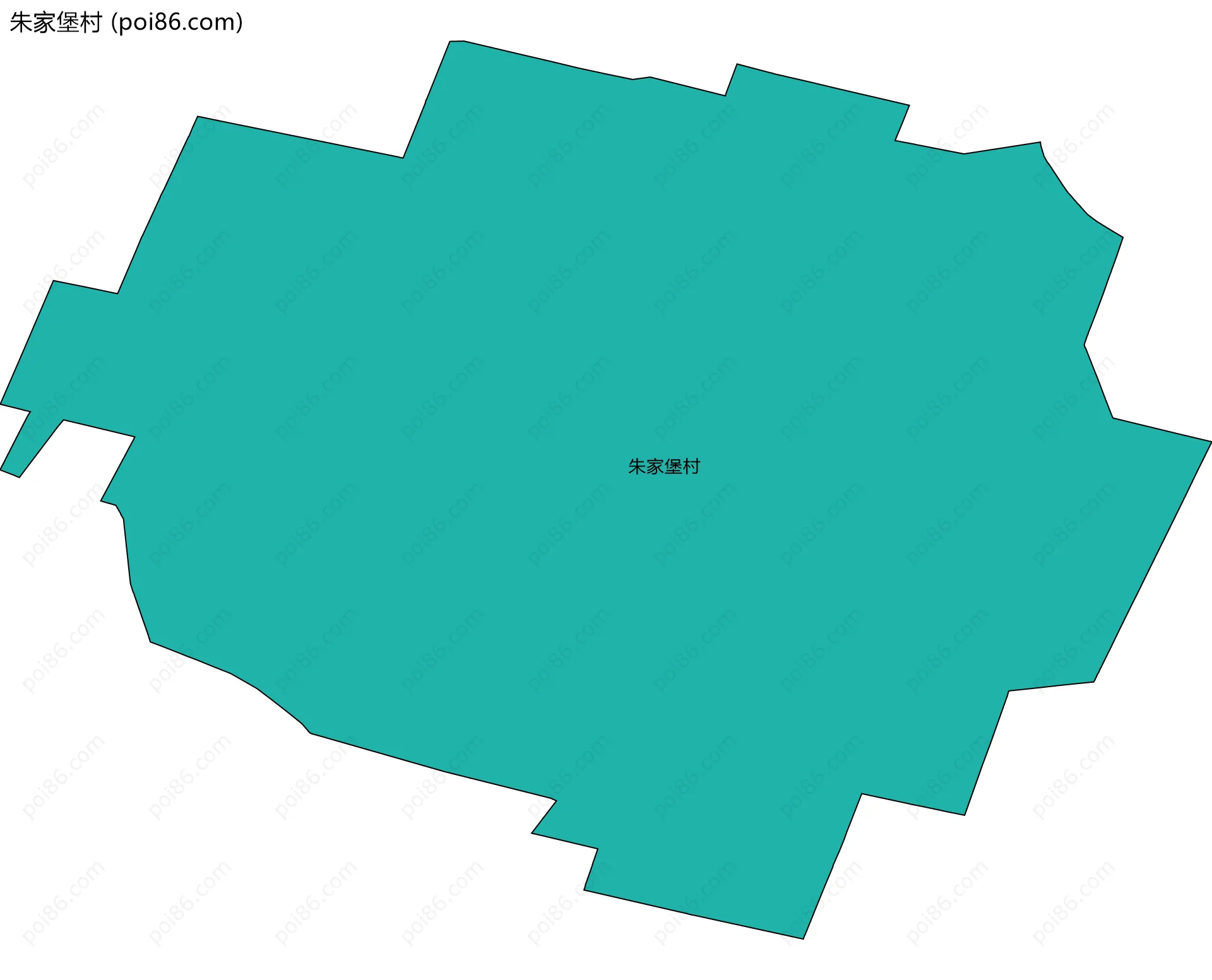 朱家堡村边界地图