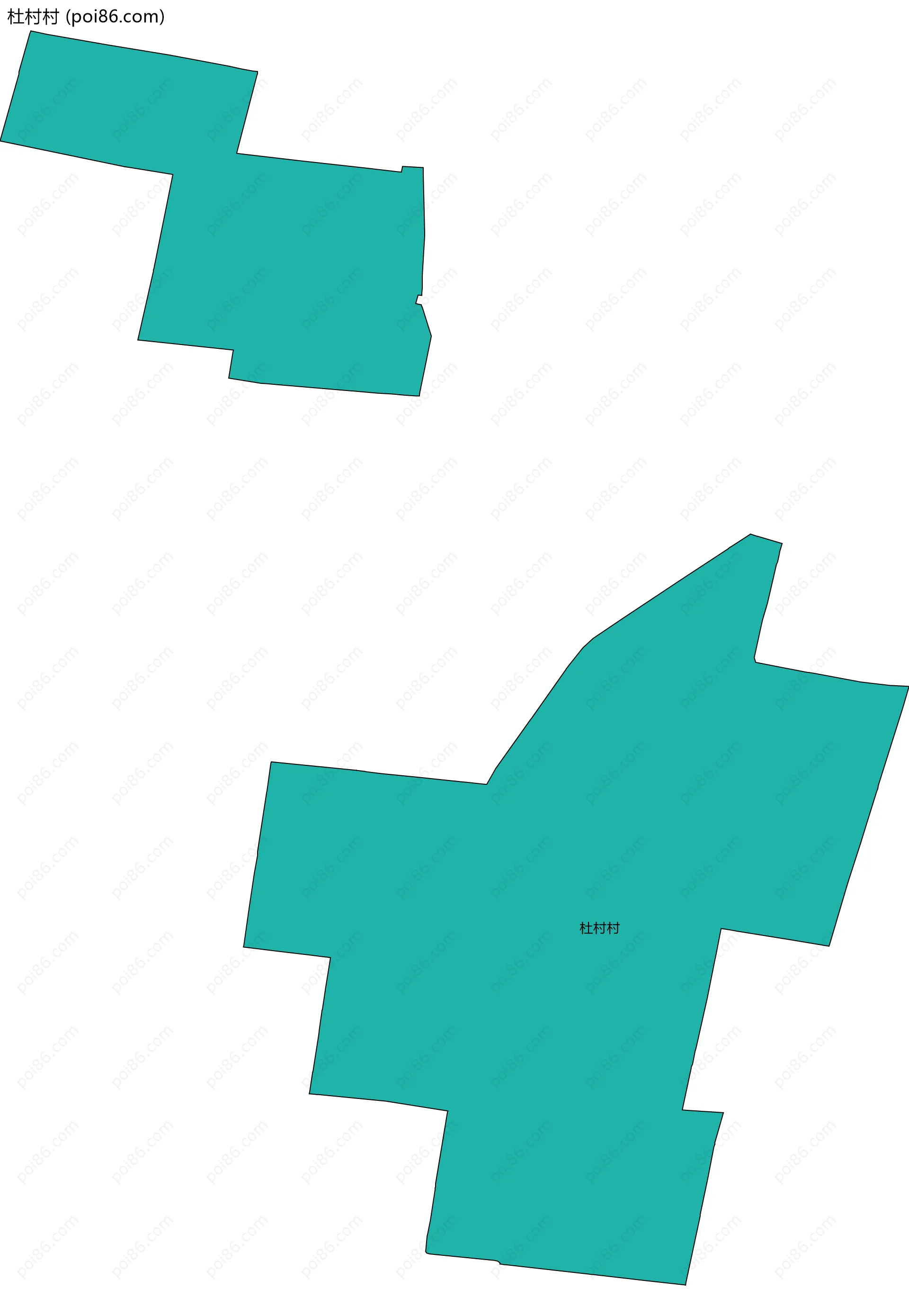 杜村村边界地图