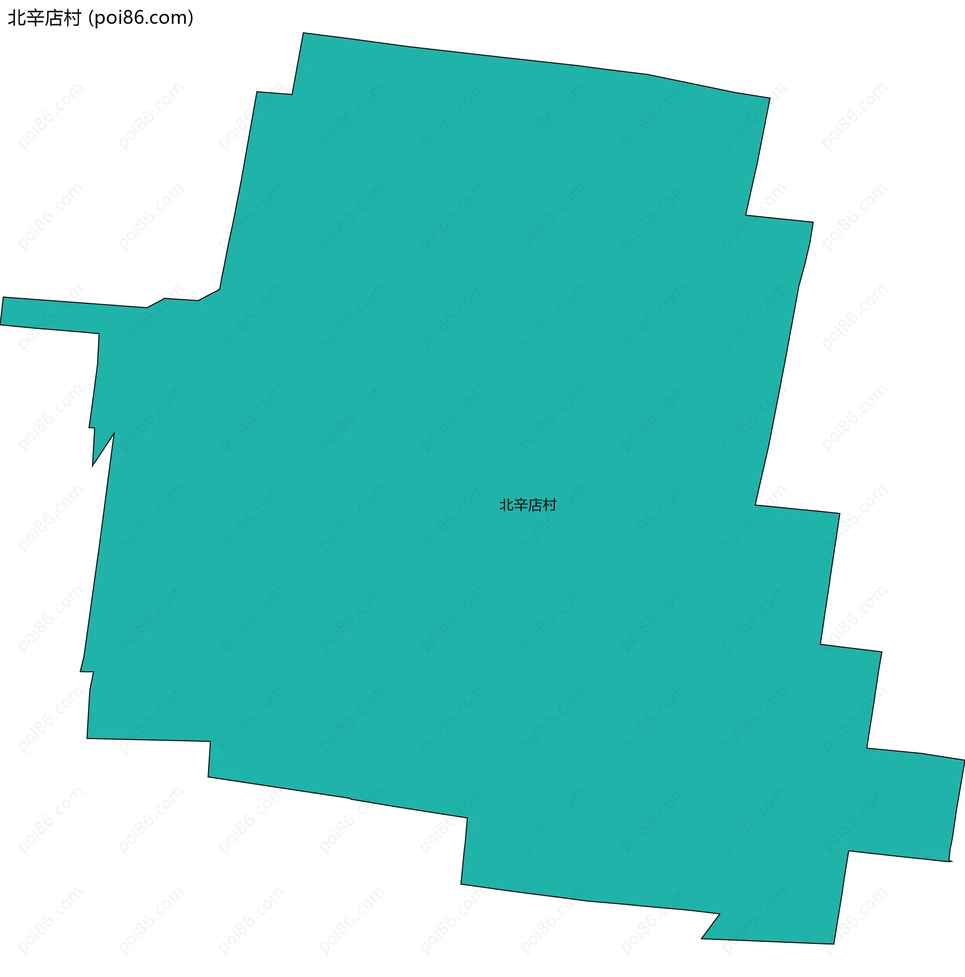 北辛店村边界地图