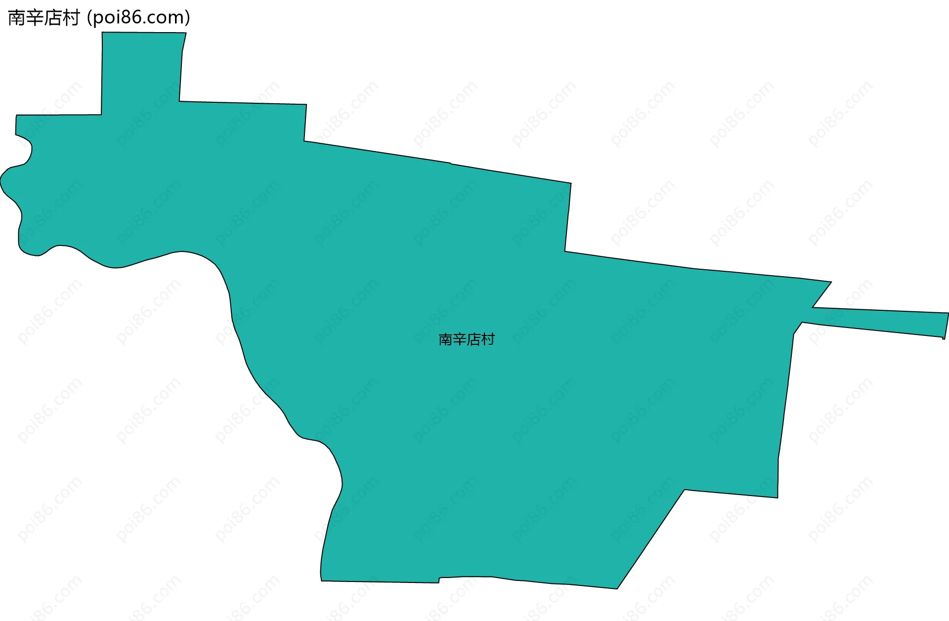 南辛店村边界地图