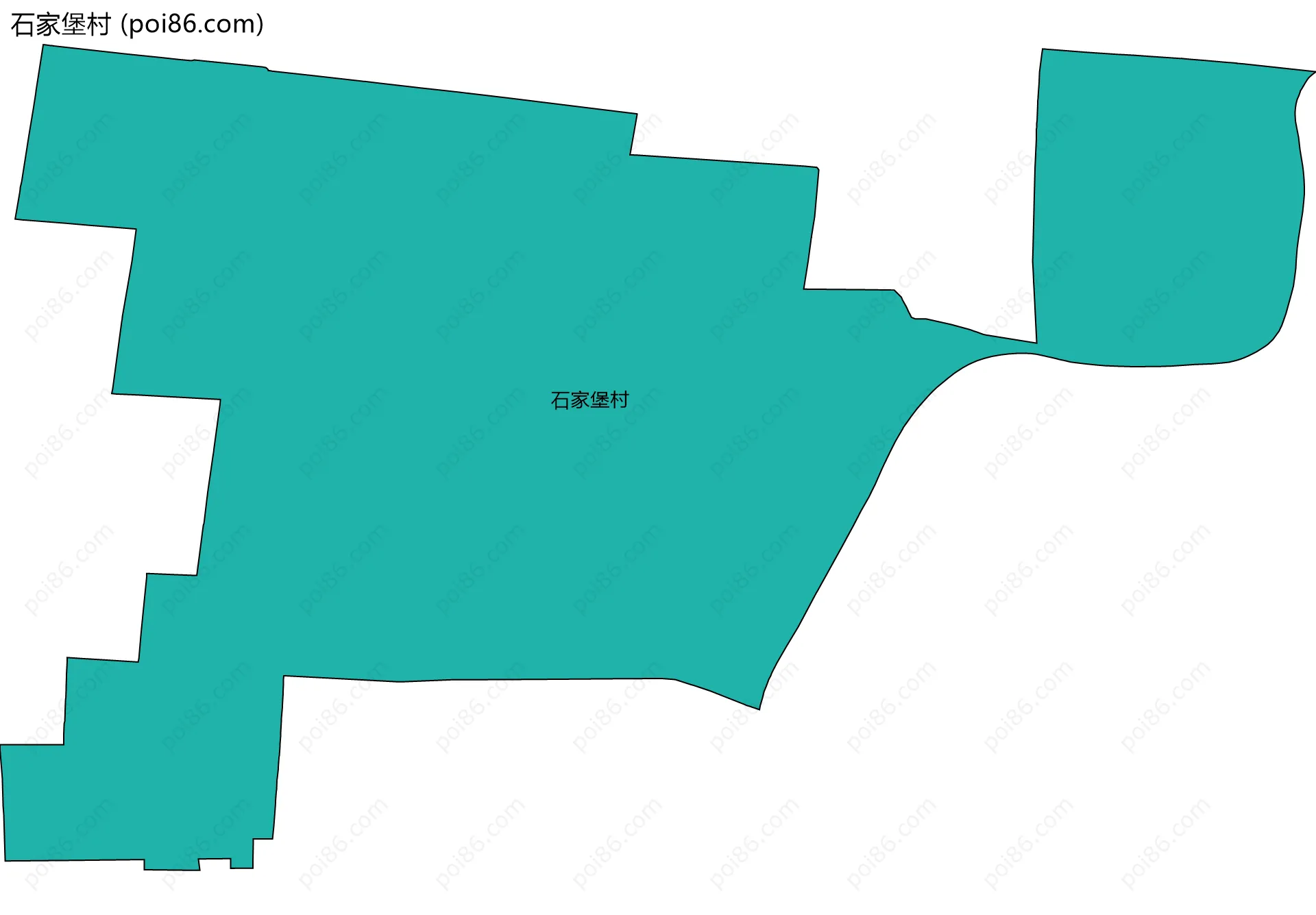 石家堡村边界地图
