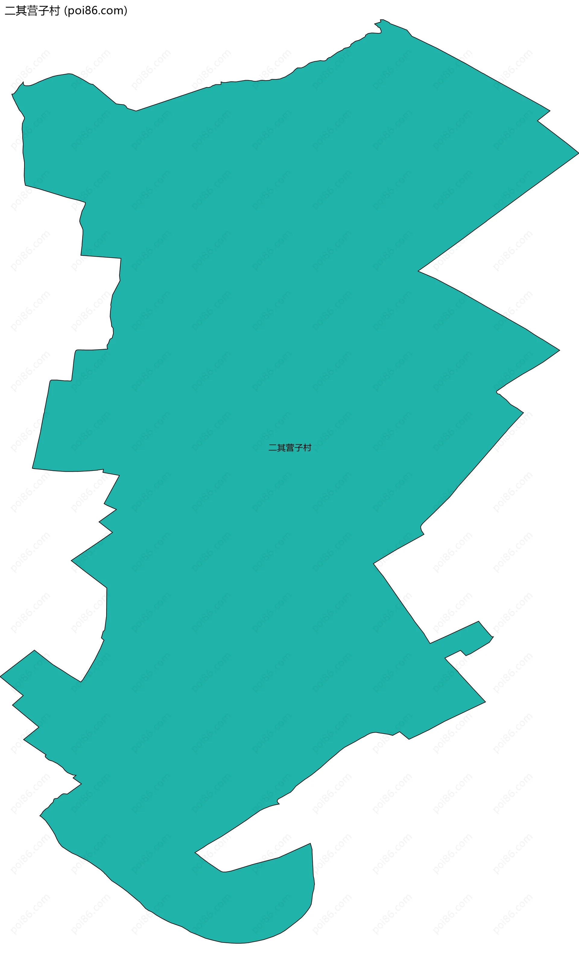 二其营子村边界地图