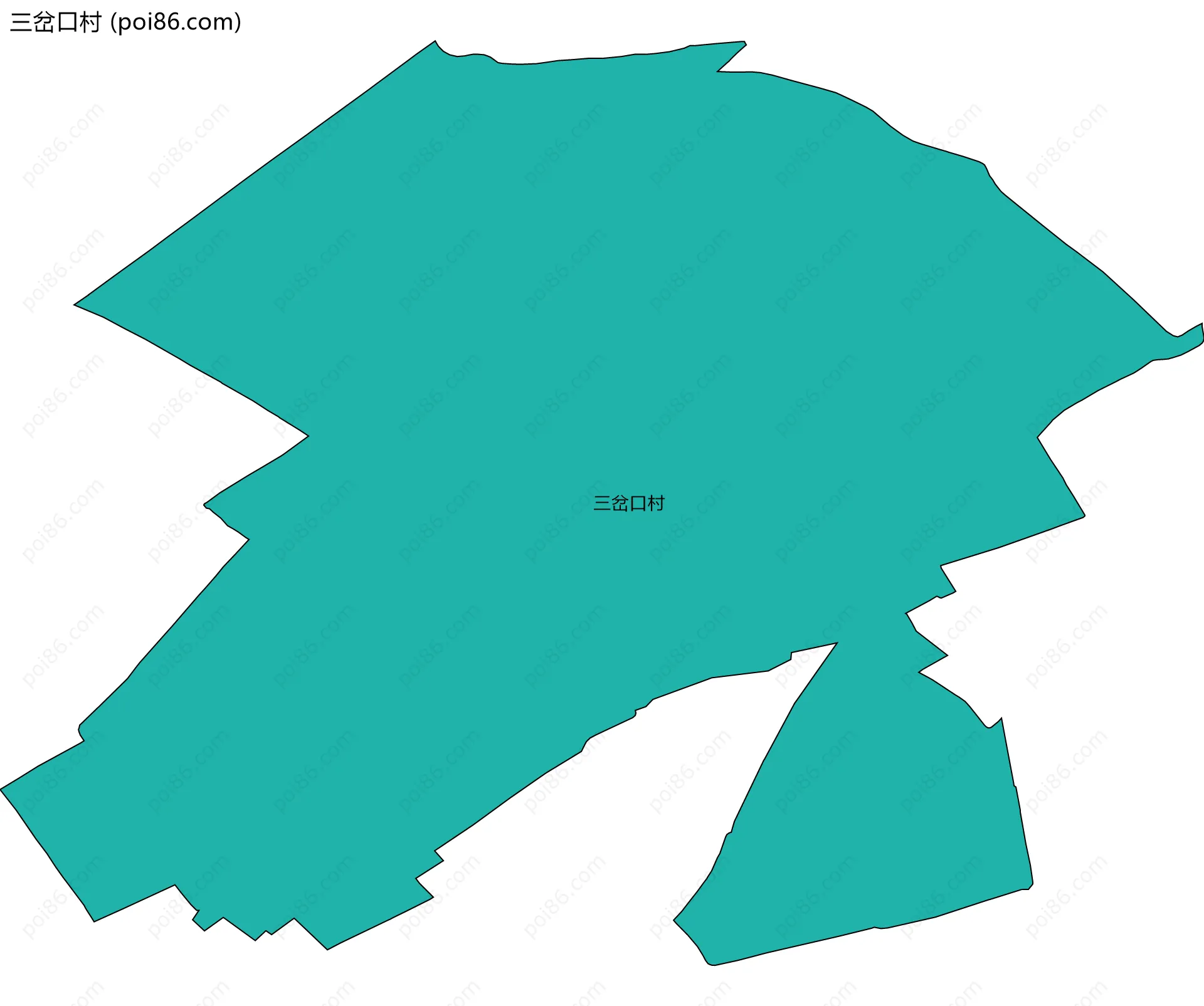三岔口村边界地图