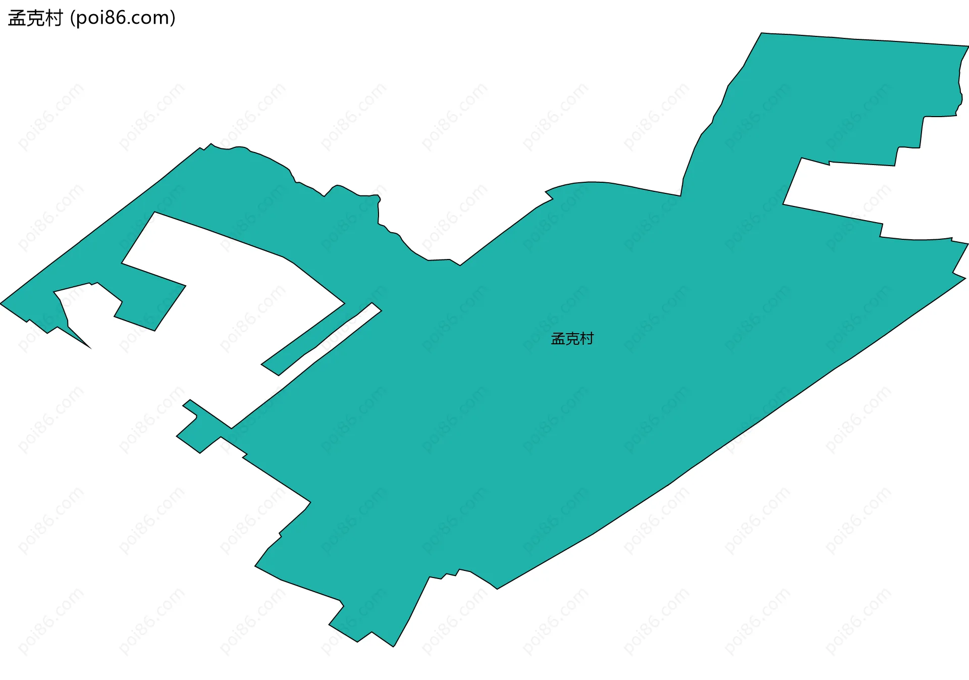 孟克村边界地图