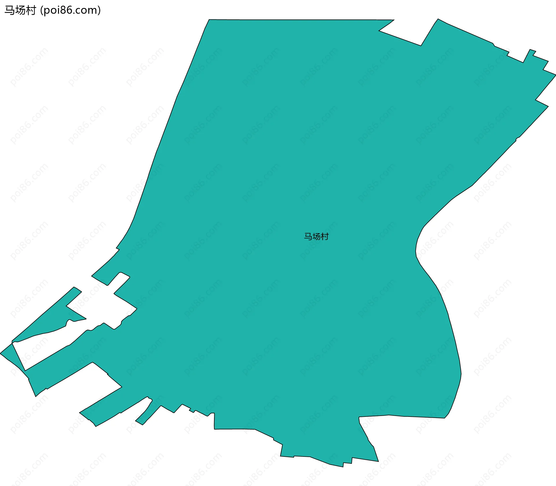 马场村边界地图