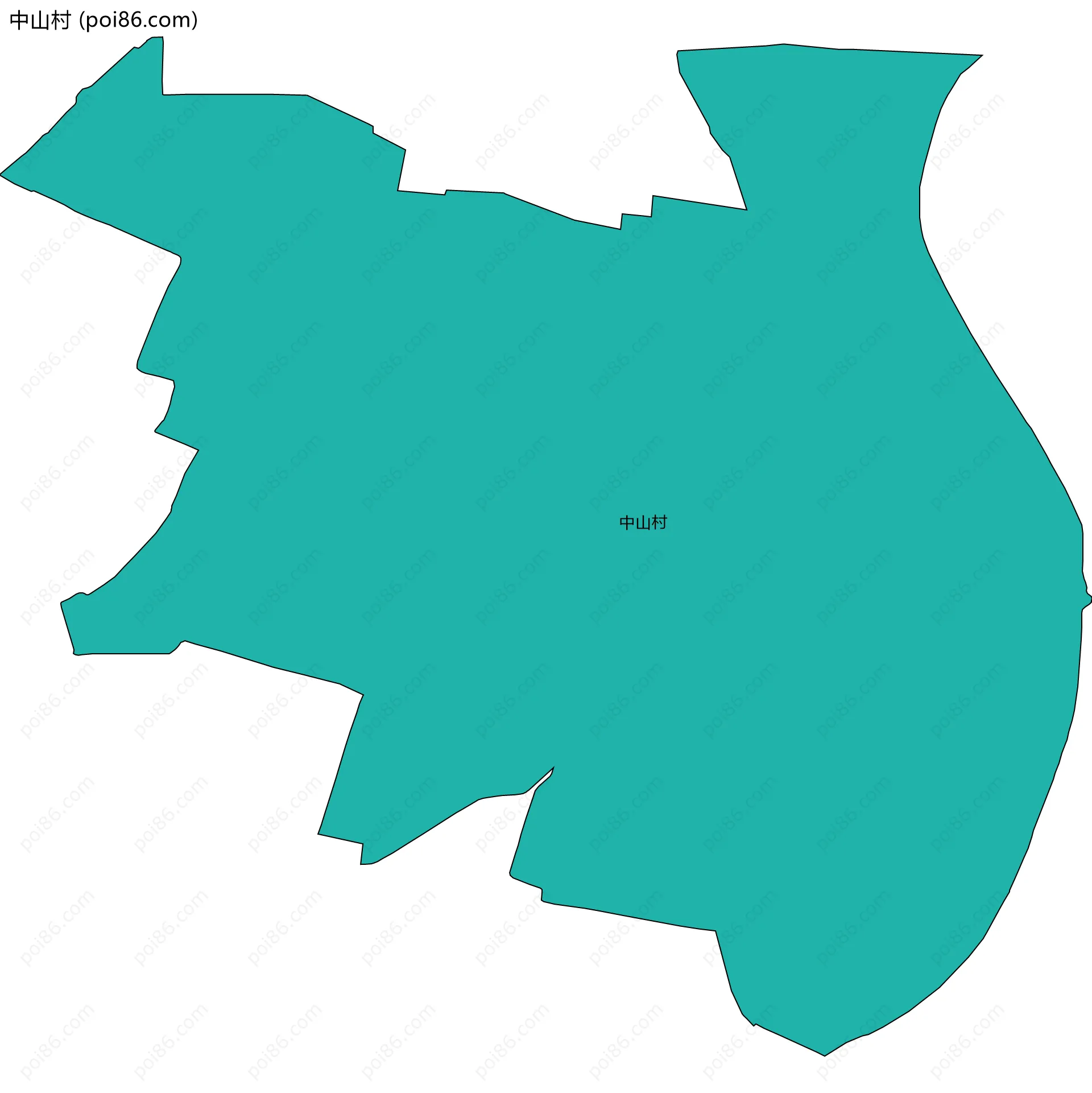 中山村边界地图