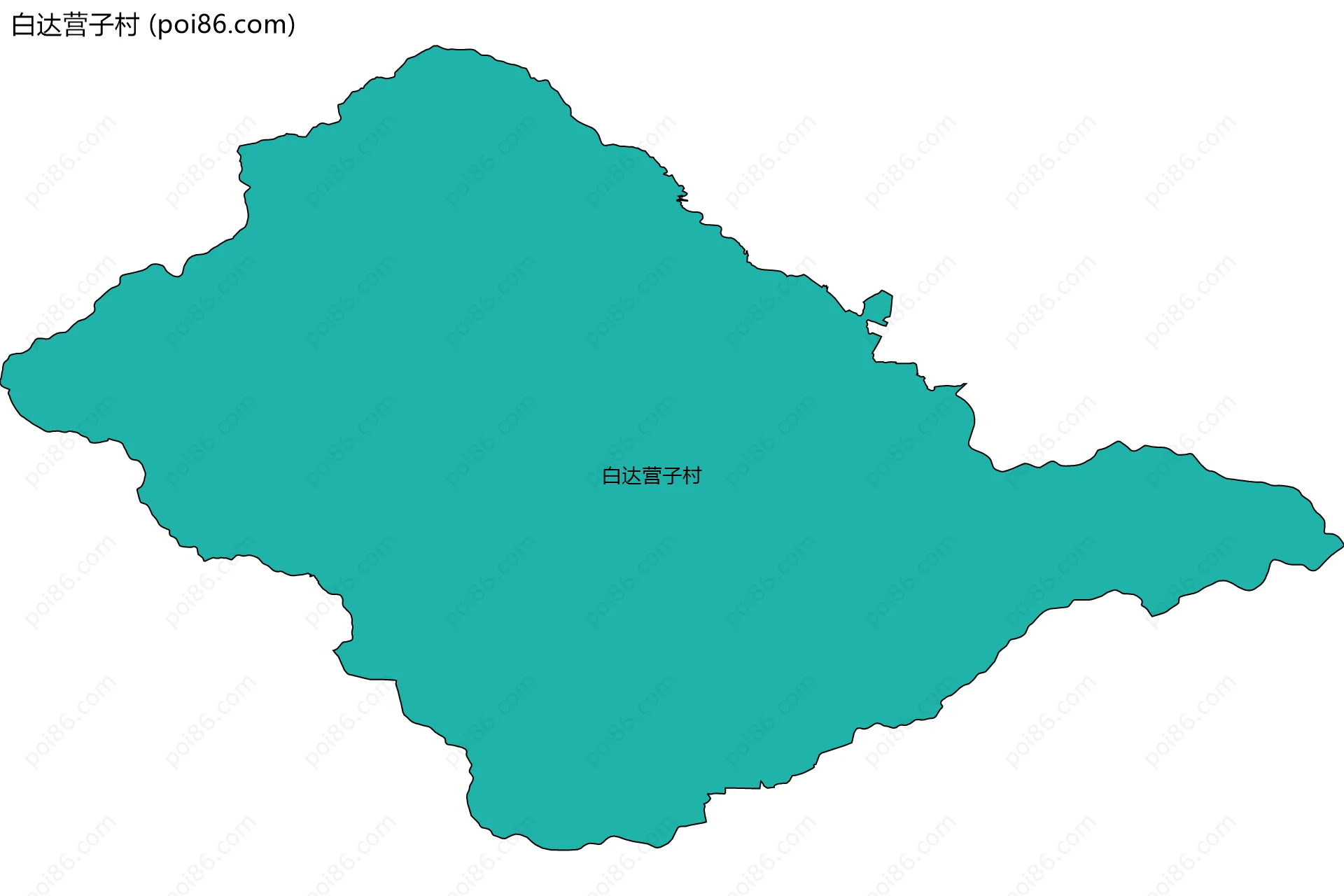 白达营子村边界地图