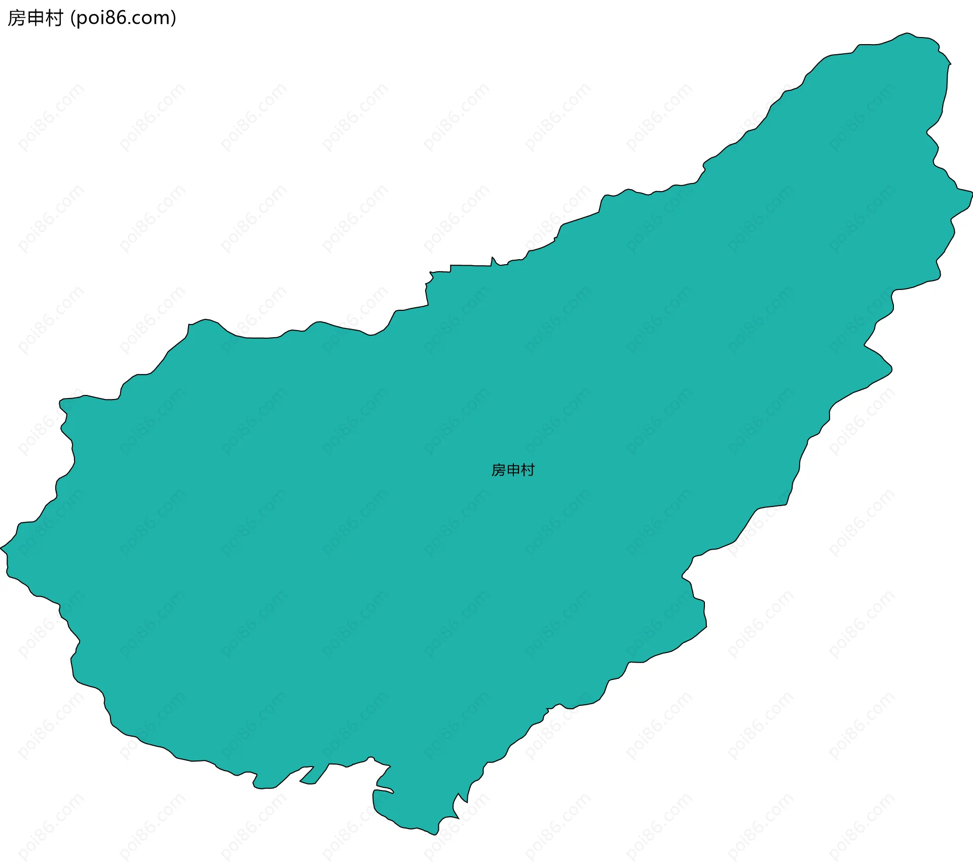 房申村边界地图