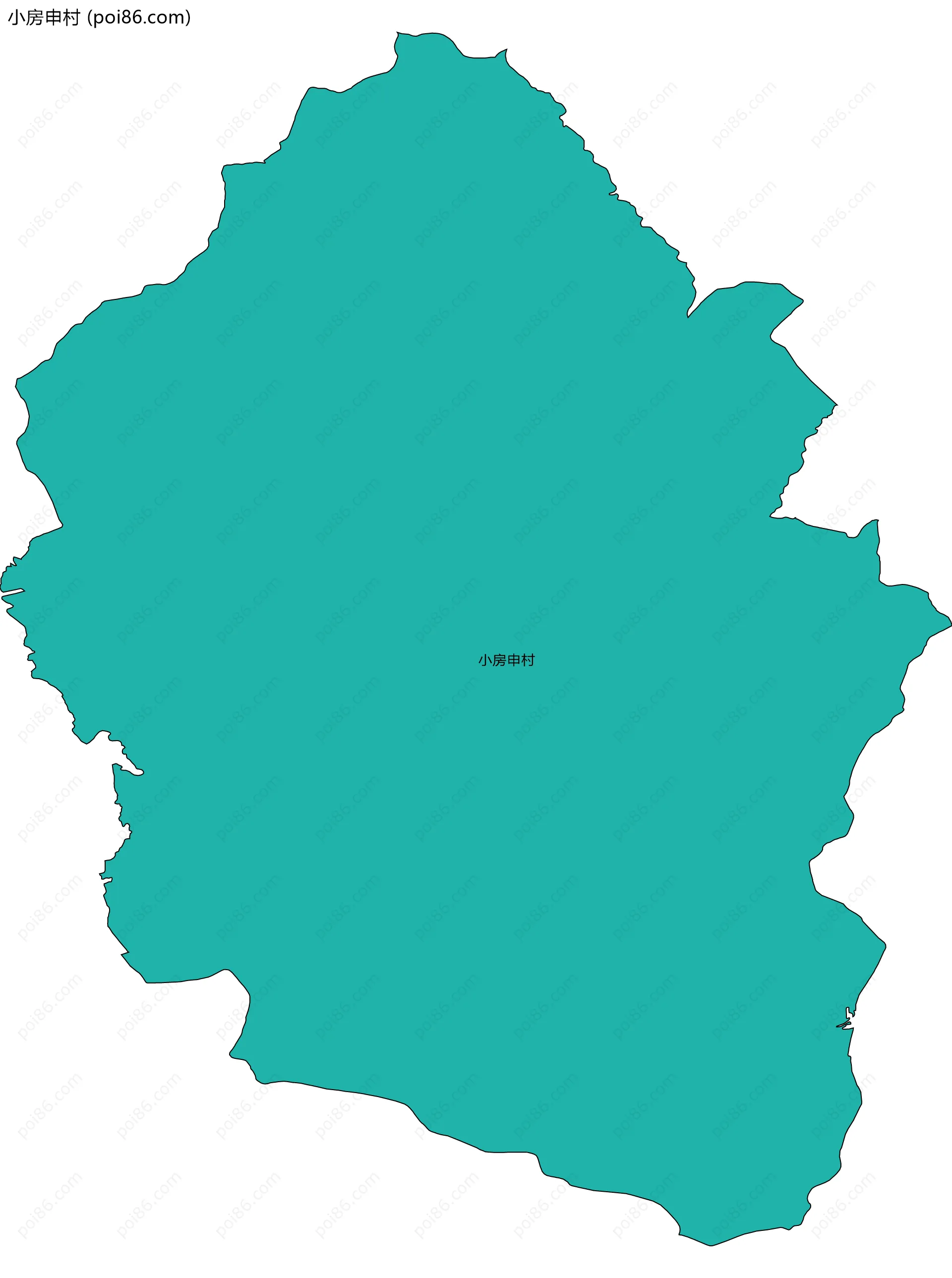 小房申村边界地图