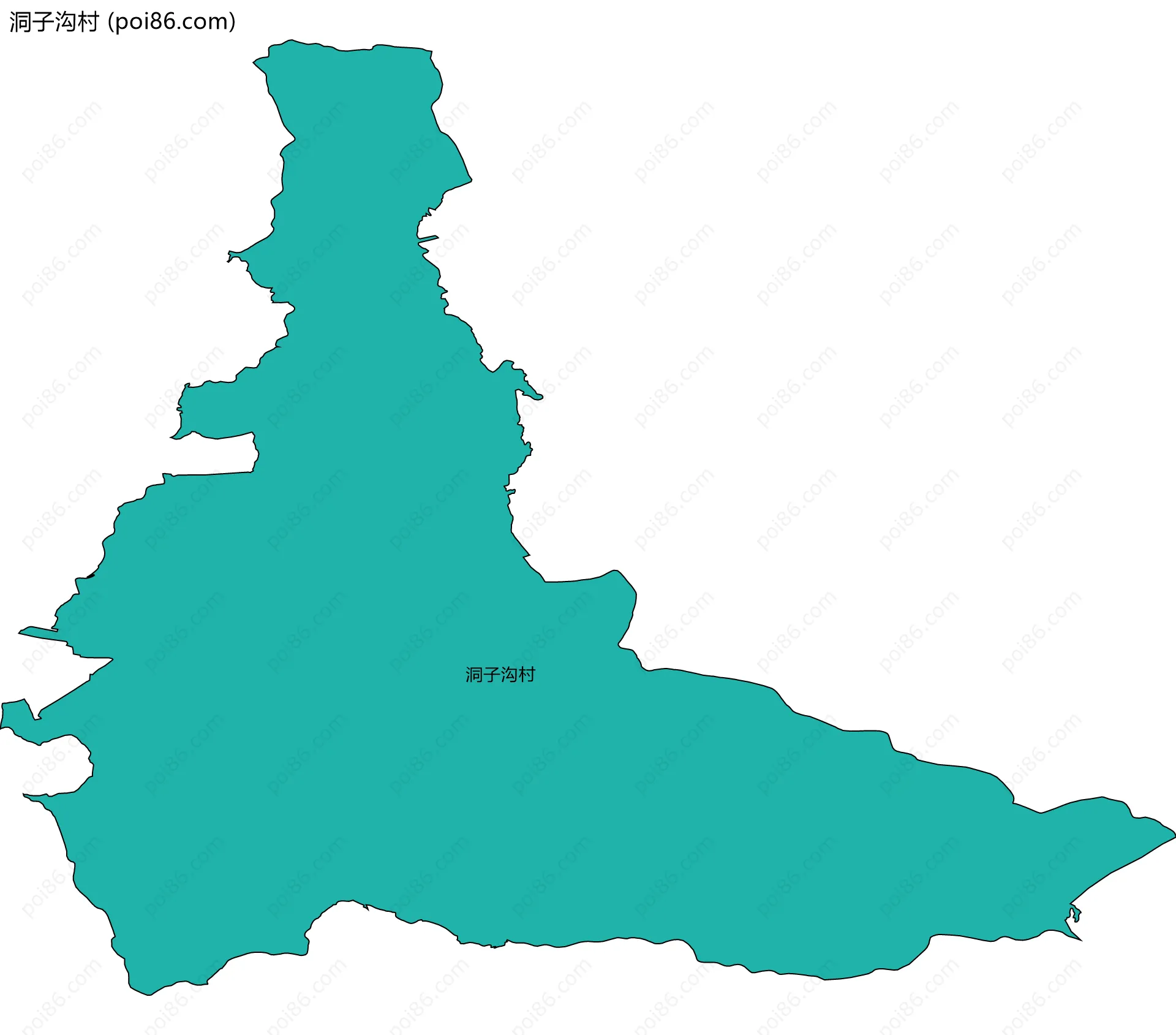 洞子沟村边界地图