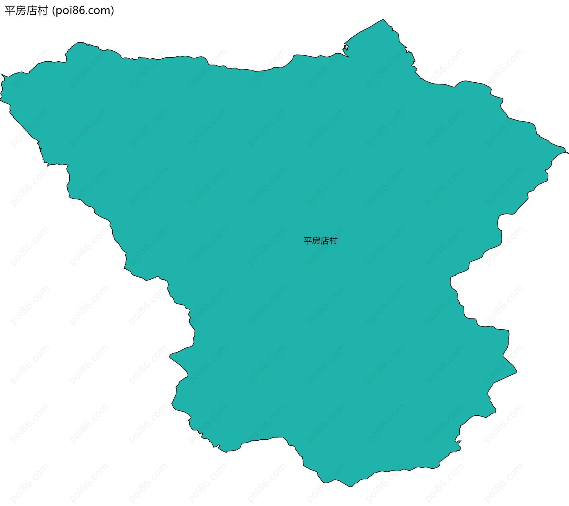 平房店村边界地图