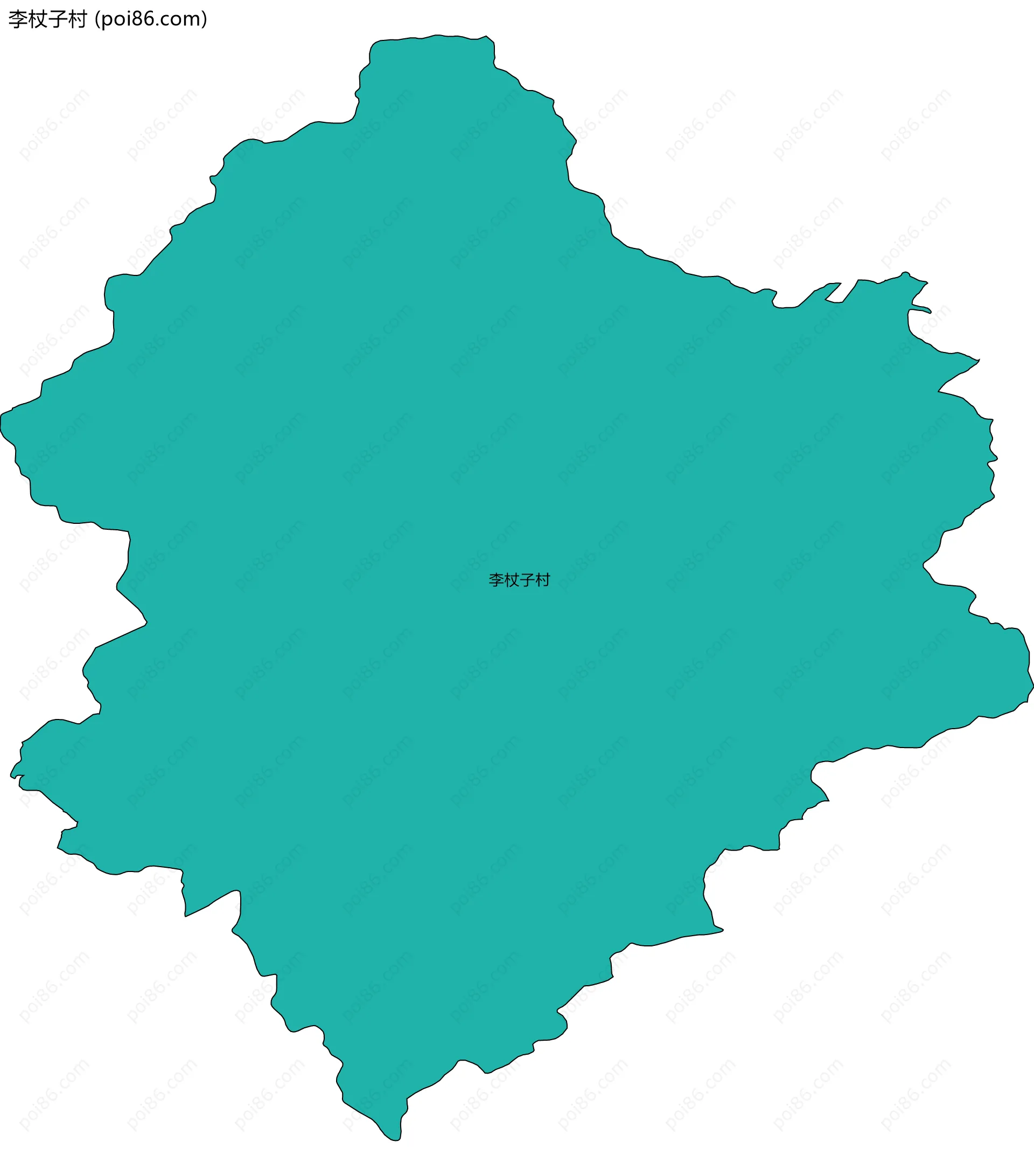 李杖子村边界地图