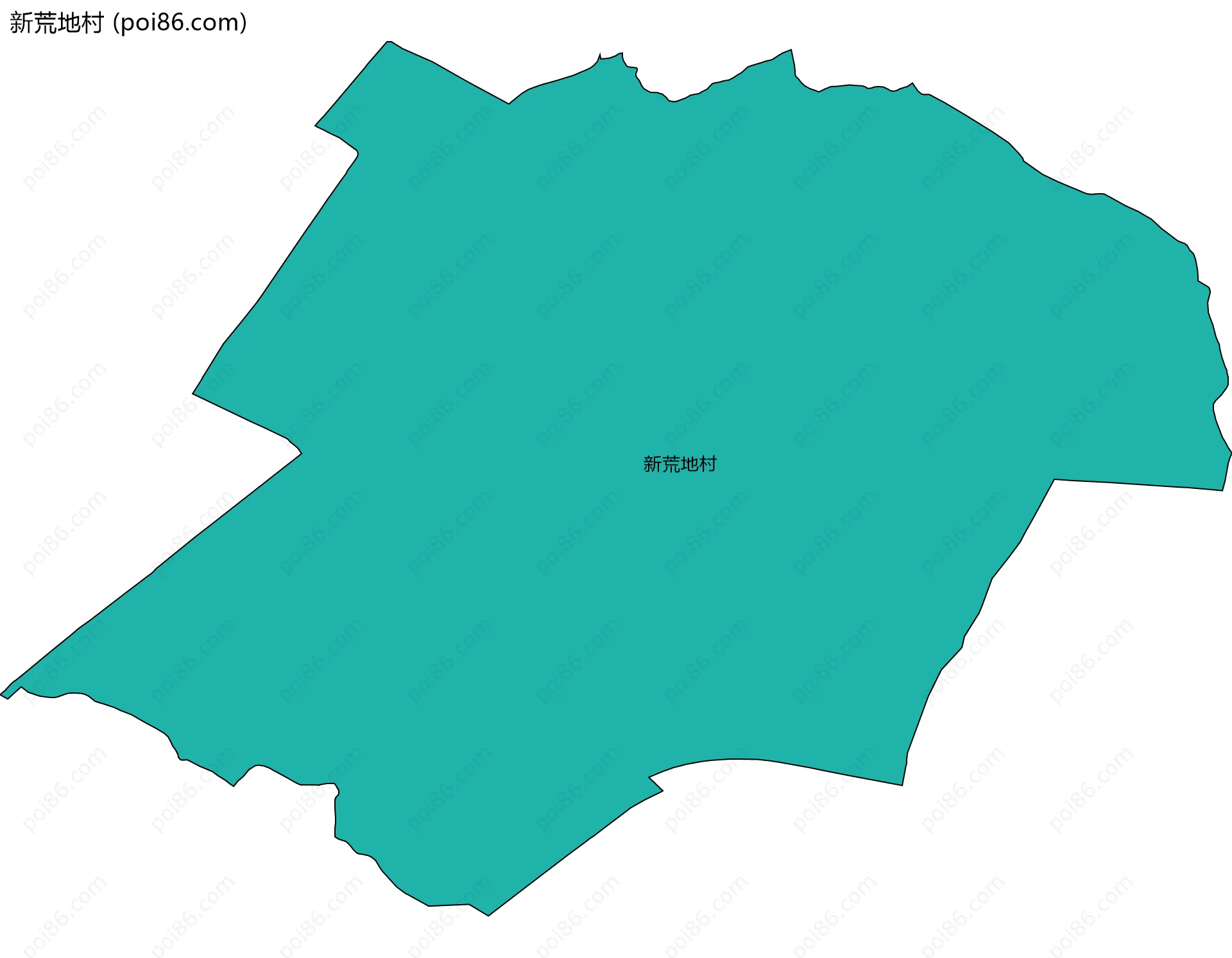 新荒地村边界地图